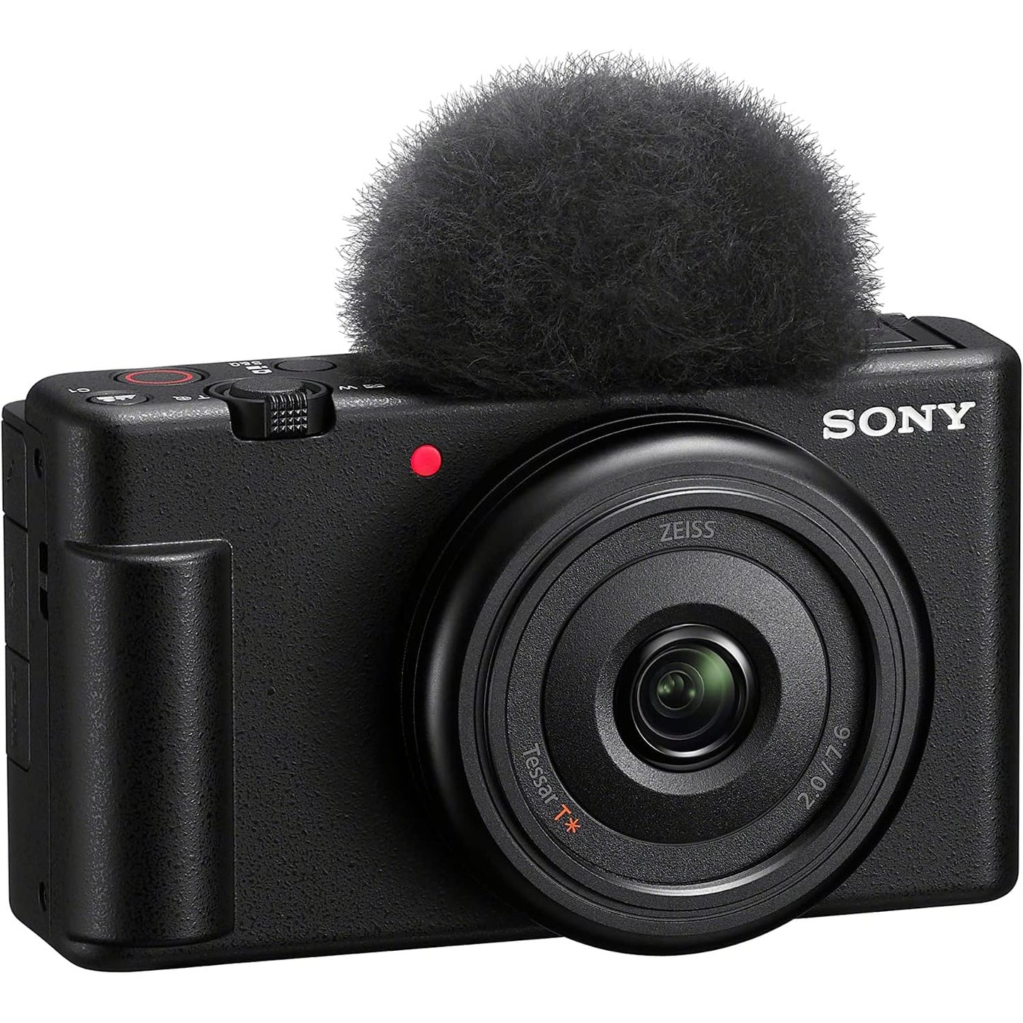 Sony ZV-1F Vlog Camera for Content Creators and Vloggers Black Bundle with Lexar 64GB High-Performance 800x UHS-I SDHC Memory Card + Camera Case + 1400 mAh Battery Pack