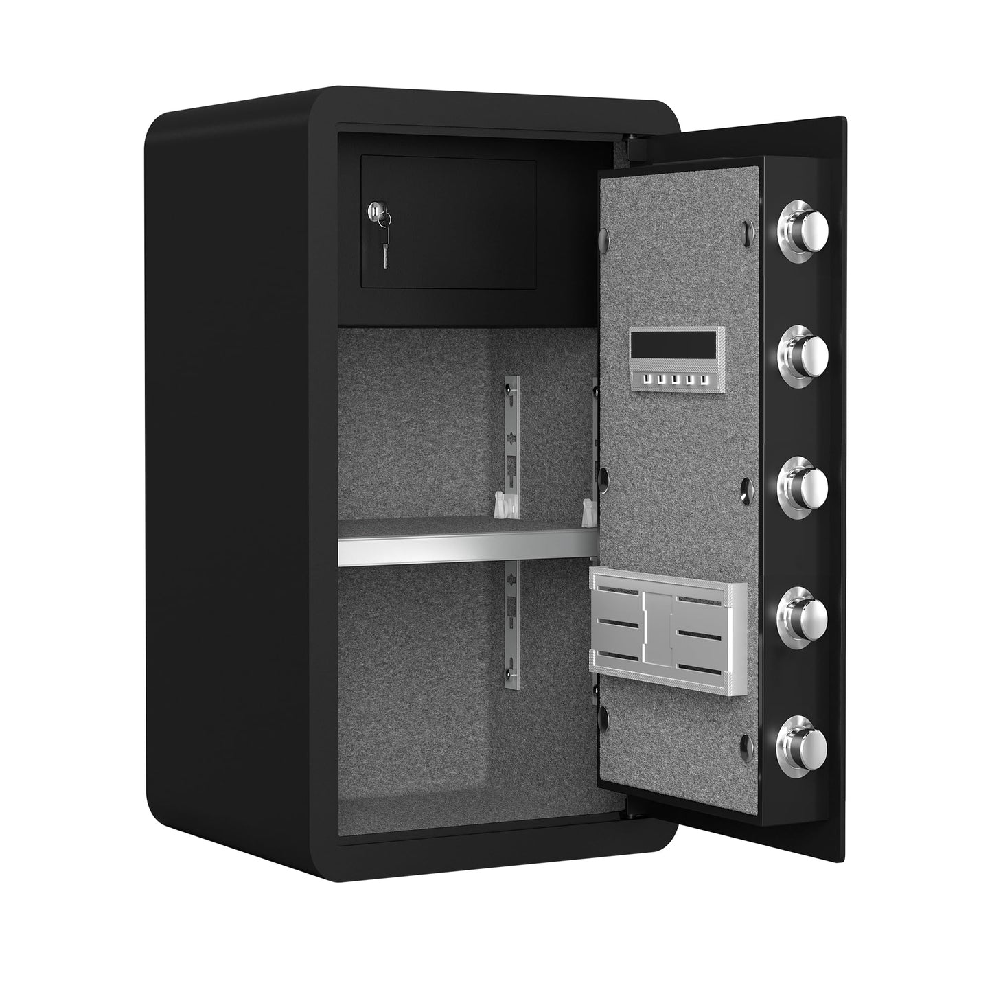 GOWE High Security Super Large-Sized Safe Box with Fireproof and Waterproof Bag, 4.0 Cub Feet Safe with Electronic Password Lock,Safe with Private Inner Cabinet for Home,Office and Hotel