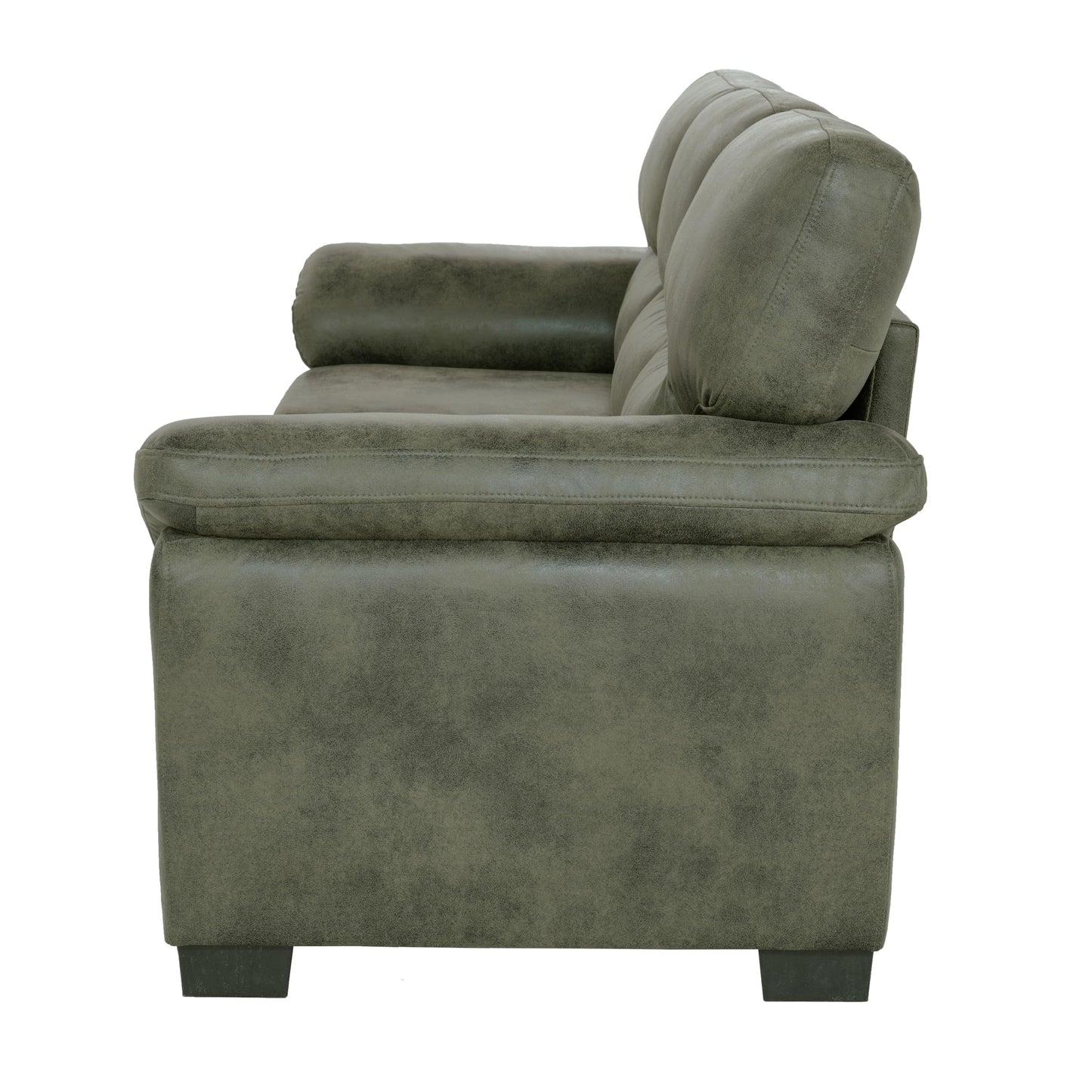 Eafurn Mid-Century Modern 3-Seater Loveseat Sofa Couch with Sturdy Wood Frame & Cushioned Armrests, 81" Compact Faux Leather Settee Furniture for Living Room, Apartment, Office