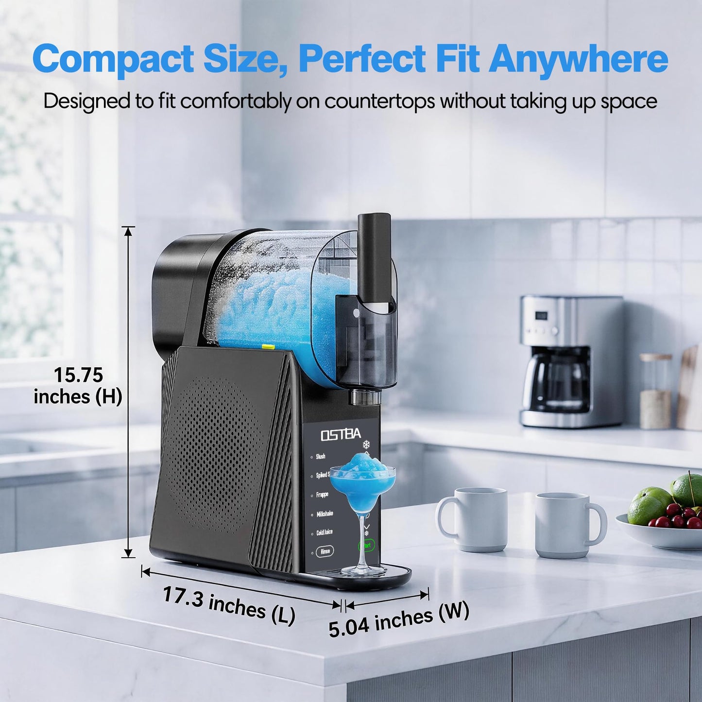 Slushie Machine-88oz Slushy Machine for Home, Frozen Drink Maker, No Ice Needed, One-Touch Slush Machine with 6 Preset Programs Self-Clean Function for Margarita, Smoothie, Milkshake, Frozen Cocktails