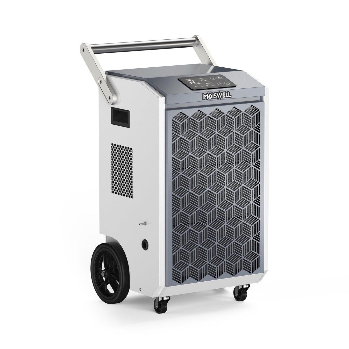 Moiswell 200 Pints Commercial Dehumidifier with Pump and Drain Hose for Basements, Heavy Duty Commercial Grade Dehumidifiers for Large Spaces, Warehouse, Industry Water Damage Unit, Auto Defrost