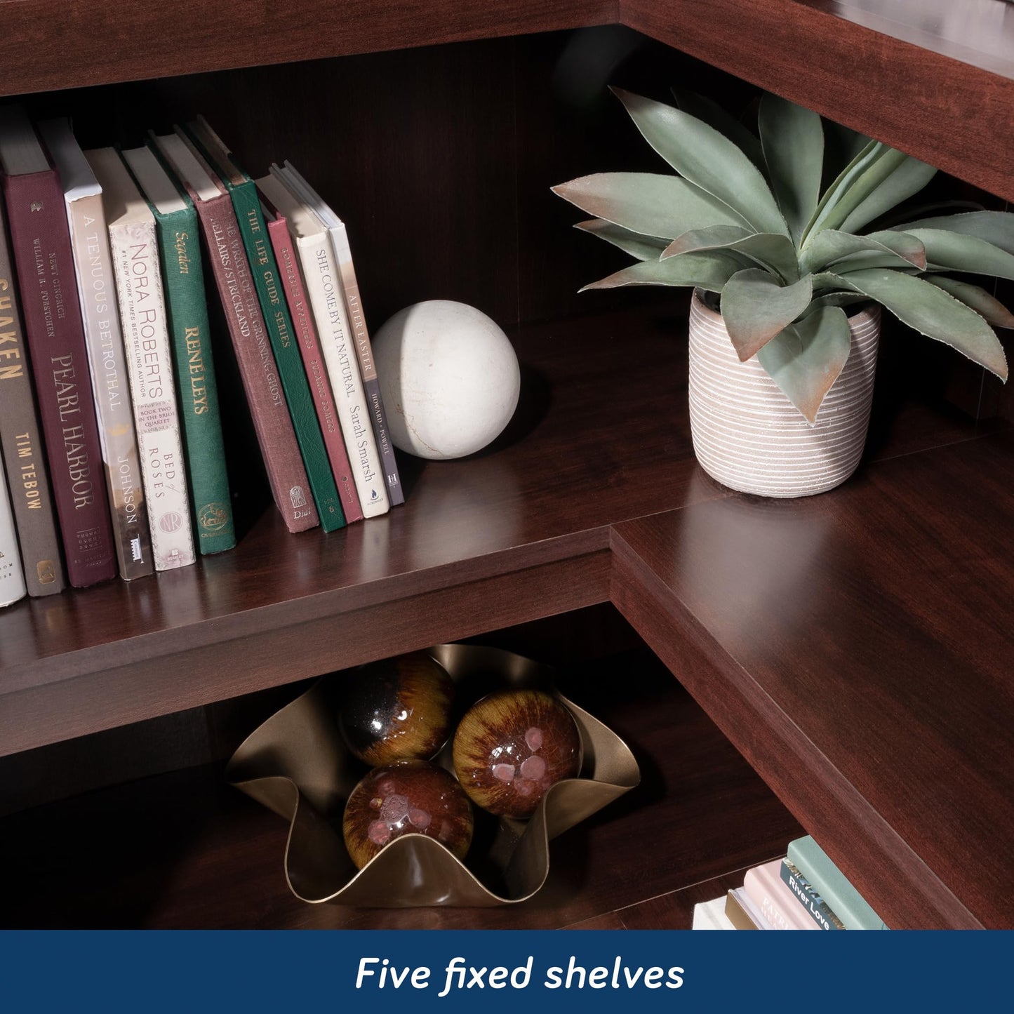 Sauder Miscellaneous Storage Bookcase, Select Cherry Finish