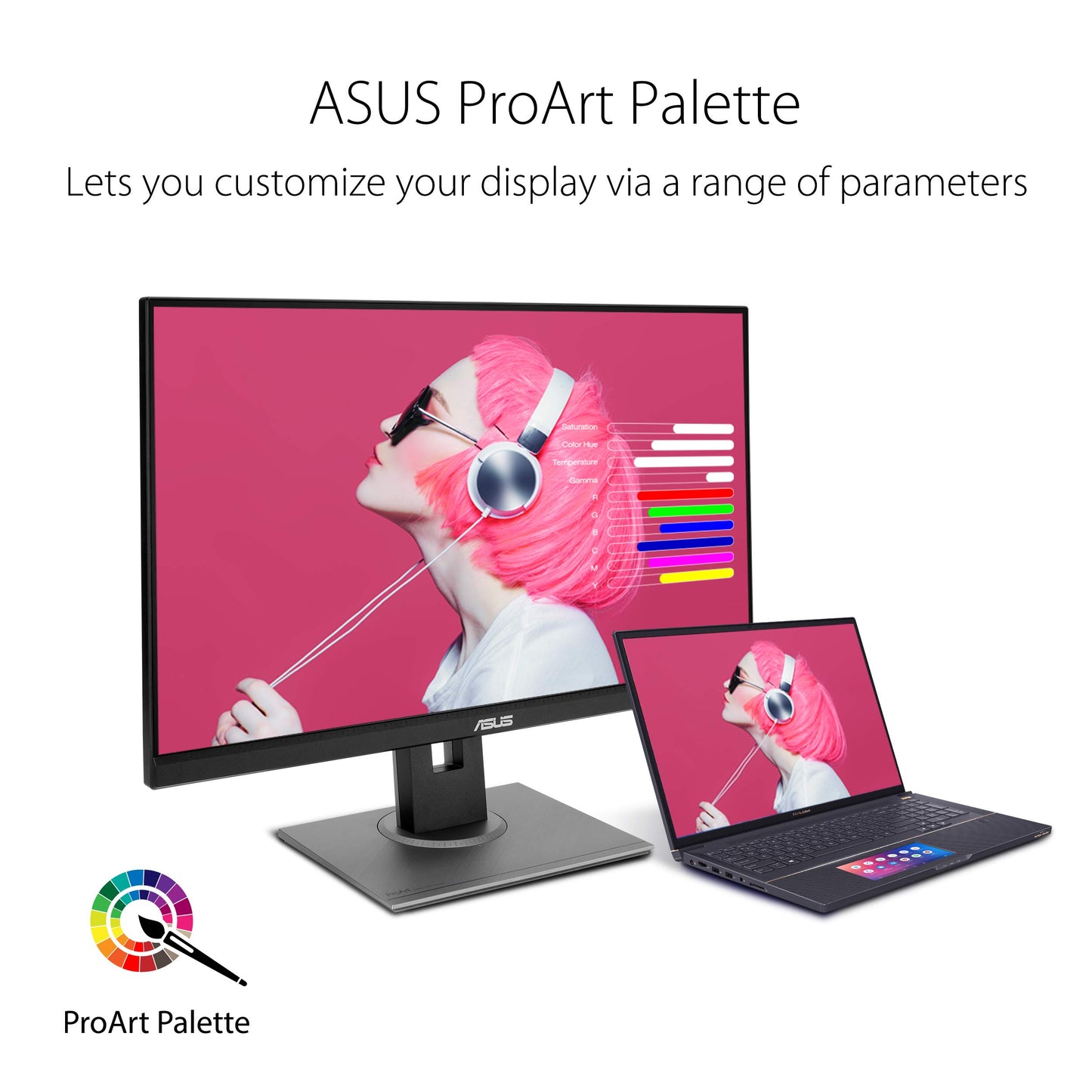 ASUS ProArt Display PA278QV 27” WQHD (2560 x 1440) Monitor, 100% sRGB/Rec. 709 ΔE < 2, IPS, DisplayPort HDMI DVI-D Mini DP, Calman Verified, Eye Care, Anti-Glare, Tilt Pivot Swivel Height Adjustable