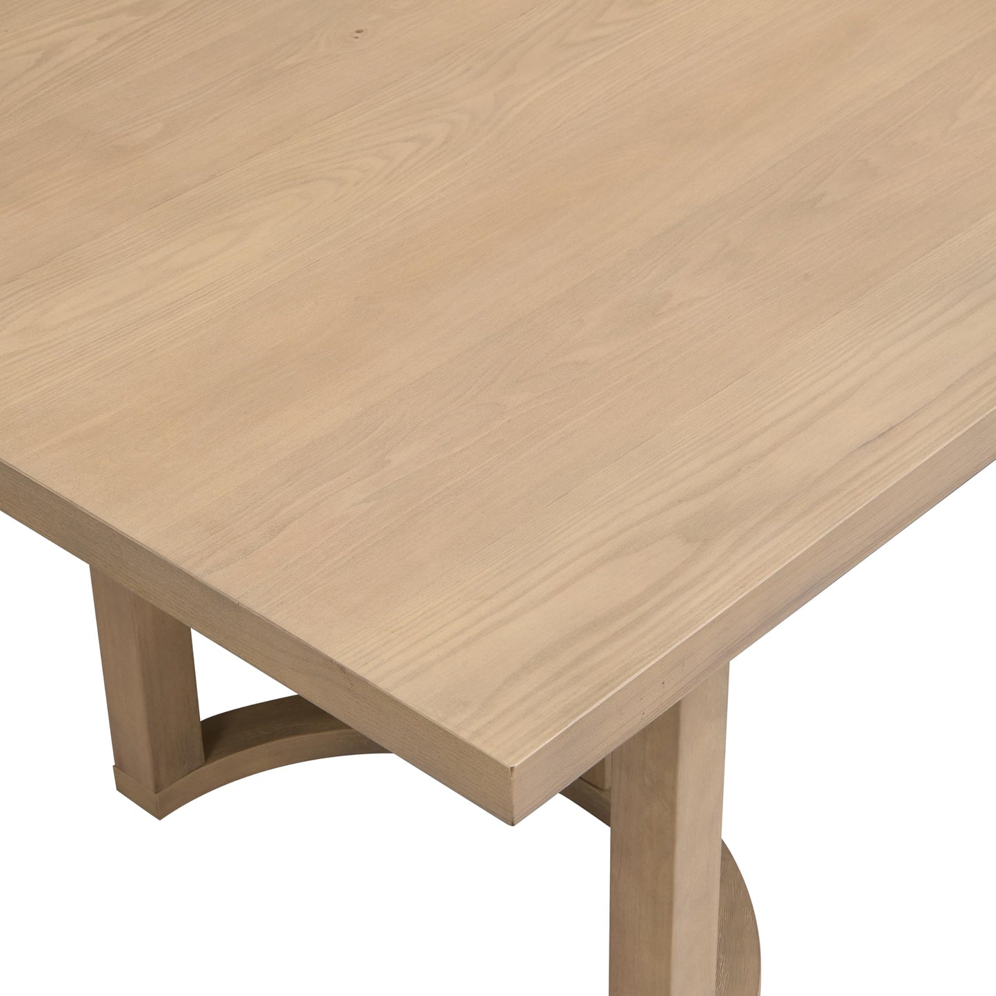 Christopher Knight Home Evat 95 Inch Dining Table for 6-8 People, Modern Kitchen Table with U-Shaped Legs, Large Wooden Rectangular Farmhouse Dinner Furniture for Dining Room, Home Office,Natural Ash