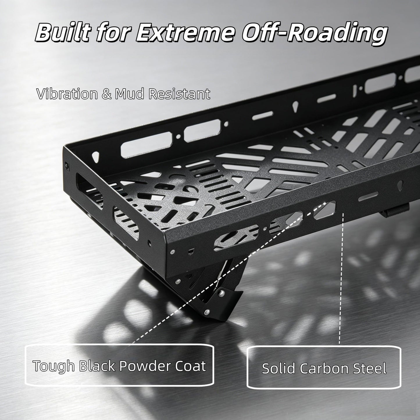 Getanye 32" - 40" Spare Tire Utility Cargo Basket Storage Tray Replacement for Jeep Wrangler JK JL TJ YJ CJ Ford Bronco SUV