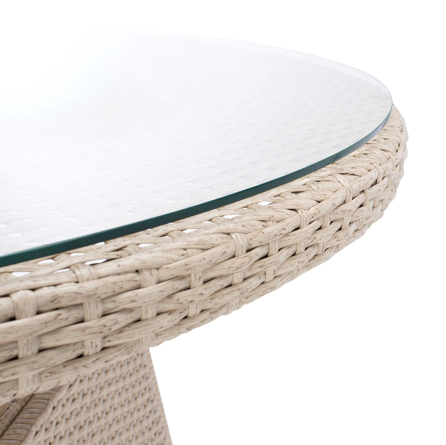 SAFAVIEH Outdoor Collection Challe Beige/White Dining Set PAT7702B-3BX