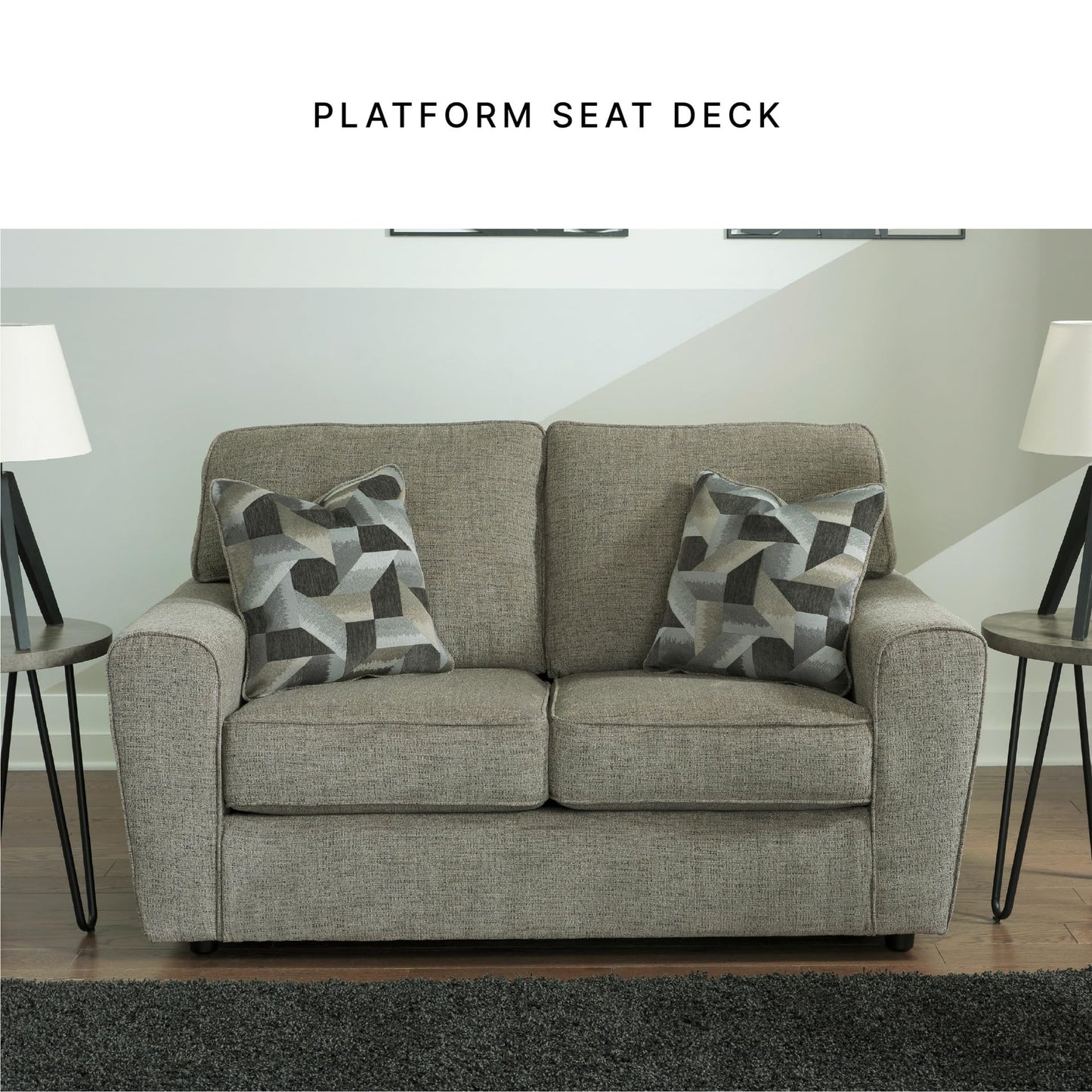 Signature Design by Ashley Cascilla Casual Loveseat, Light Gray