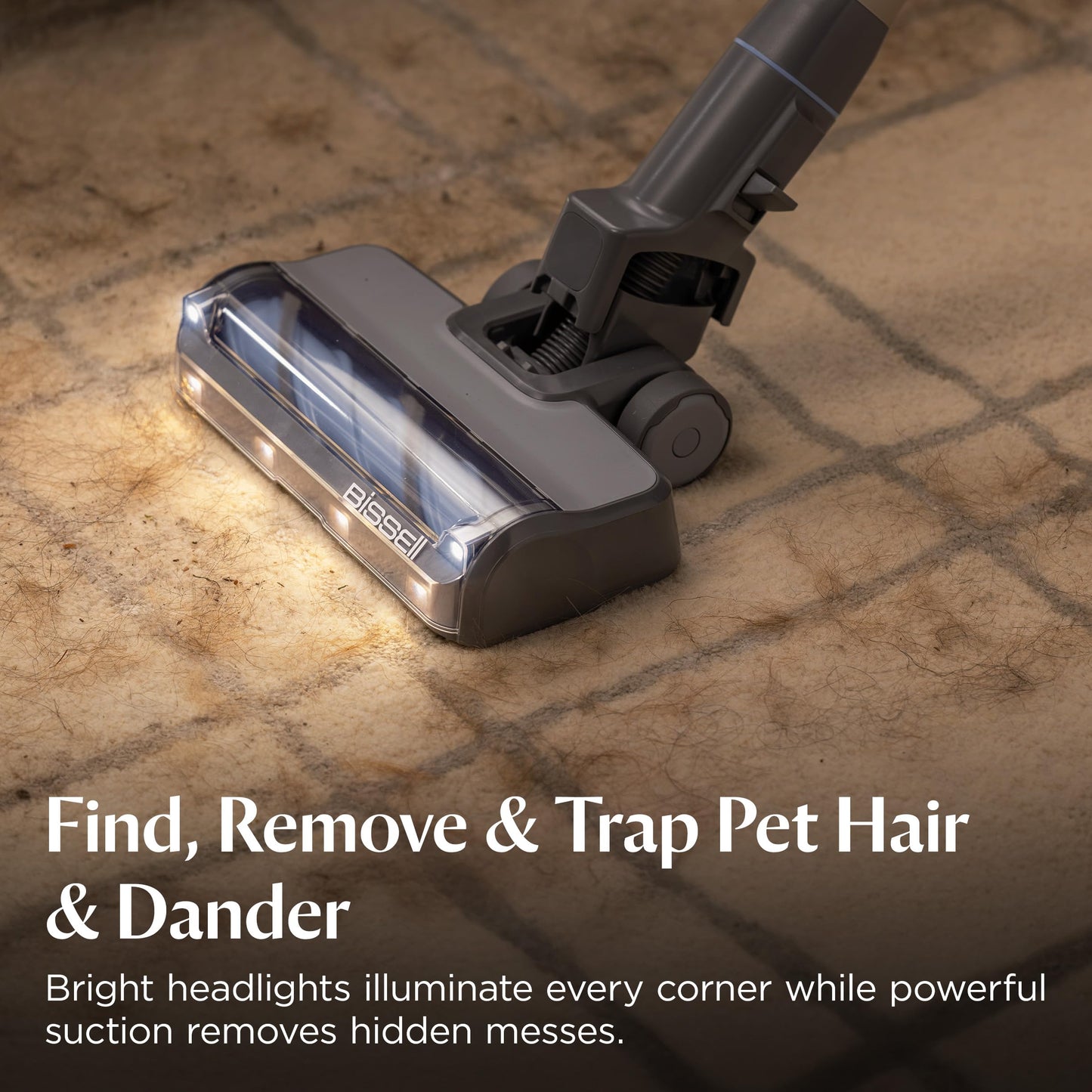 Bissell PowerClean FurFinder Corded Stick Vacuum, Tangle-Free Brush Roll, 30-Foot Power Cord, Self-Standing, HEPA Filtration, Bright Headlights, 4282K