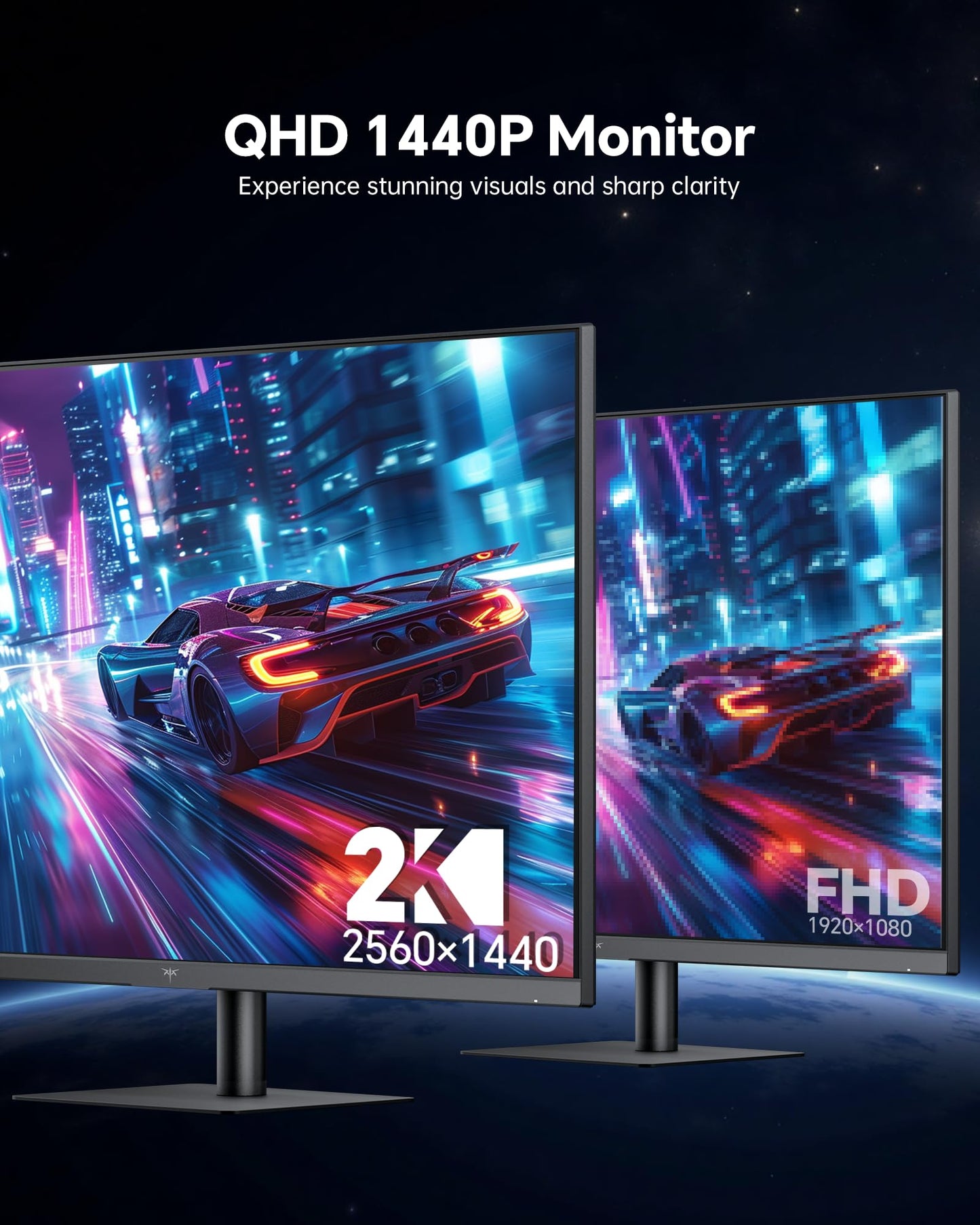 KTC 32 Inch 2K 120Hz Computer Monitor, IPS QHD 2560 x 1440p Monitor with Ultra-Thin Bezels, HDR10, Adaptive Sync, HDMI/Display Ports, Tilt Adjustable, Eyecare, for Office and Casual Gaming, H32T13