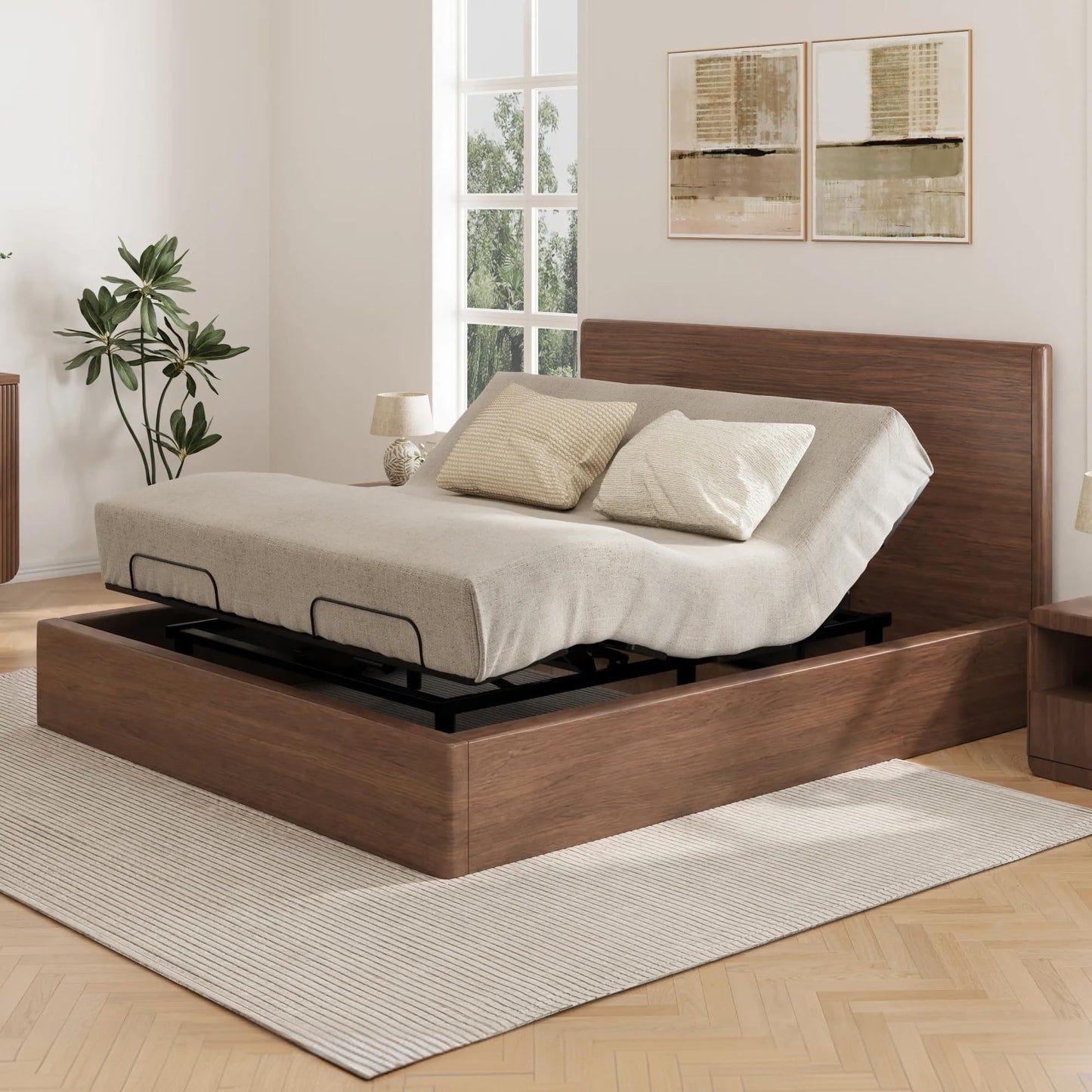 FLEXISPOT King Size Adjustable Bed Frame Base with Bio Anti-Pinch Technology, Zero Clearance, Independent Head & Foot Incline, Zero Gravity, Wireless Remote, Easy Assemble, 5-Year Warranty, 750 lbs.