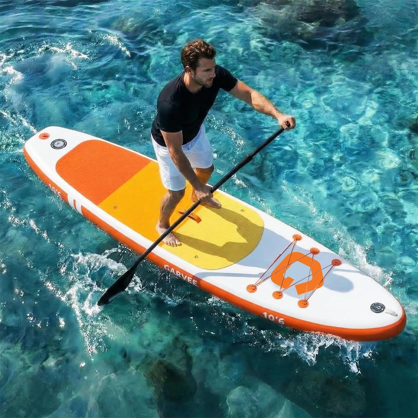 Ultra Lightweight Inflatable Rise Paddle Board Paddle Board – Stable & Durable Anti-Slip Deck, Max Load 150kg, Ideal for Surfing, Fishing, Yoga, Beginners