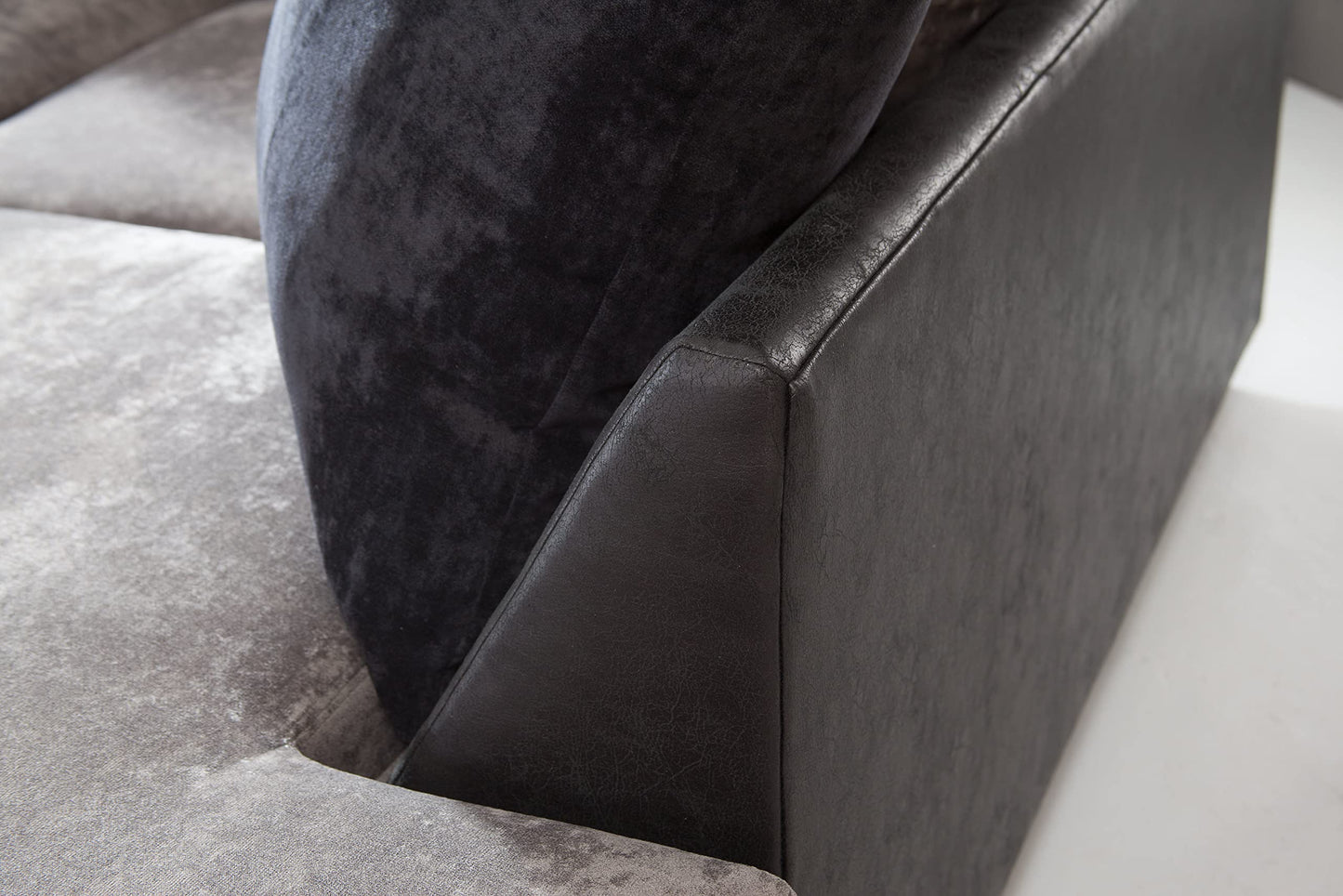 American Furniture Classics Casual Comfort Charcoal & Black L Shaped Sectional