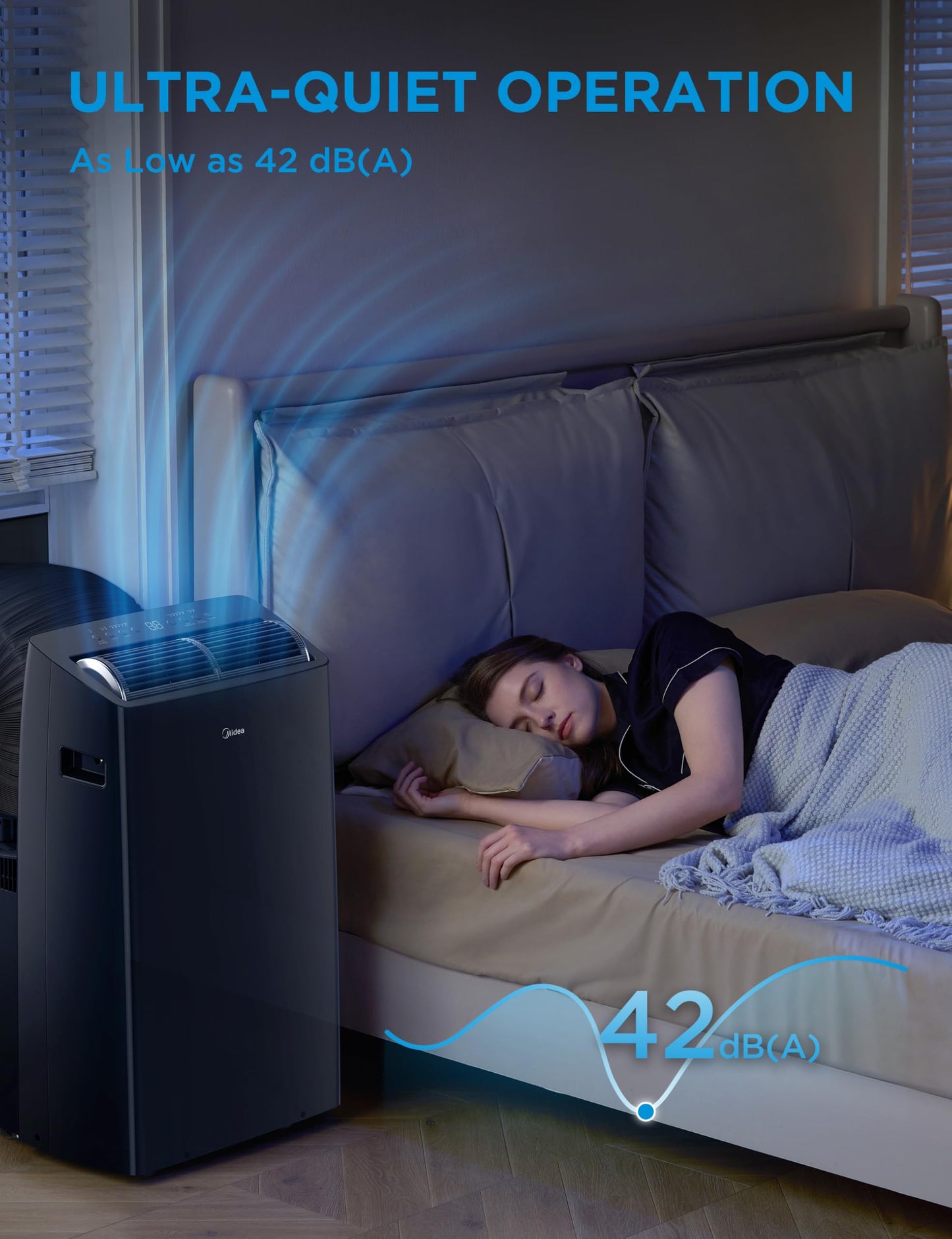 Midea Duo 14,000 BTU (12,000 BTU SACC) High Efficiency Inverter Ultra Quiet Portable Air Conditioner, with Heat up to 550 Sq. Ft., Works with Alexa/Google Assistant, with Remote Control & Window Kit"