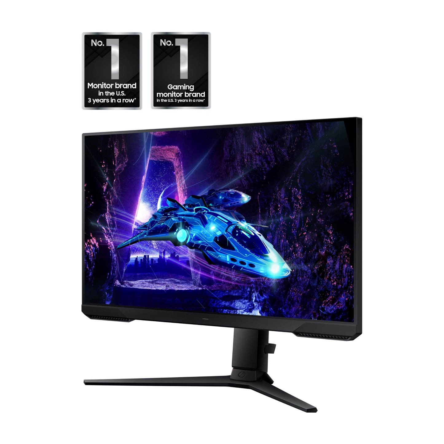 Samsung 24-Inch Odyssey G3 (G30D) Series FHD Gaming Monitor, 1ms, 180Hz, AMD FreeSync, Adjustable Stand, Black Equalizer, Virtual Aim Point, Eye Saver Mode, Flicker-Free, LS24DG302ENXZA