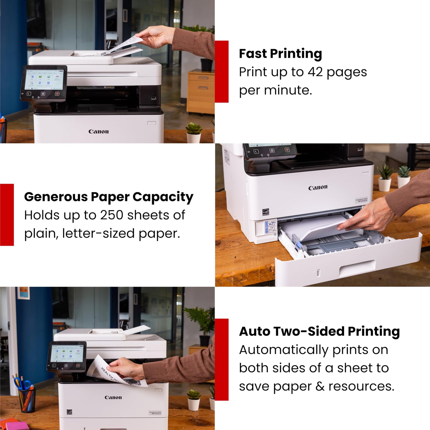 Canon imageCLASS MF465dw II - Monochrome Wireless Duplex Laser Printer with Print, Copy, Scan, Fax, Expandable Paper Capacity, 42 PPM