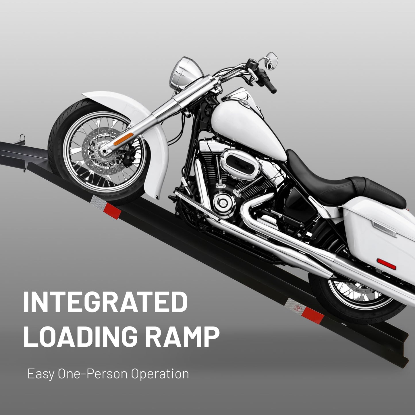 ECOTRIC 600LBS Black Motorcycle Carrier Mount Dirt Bike Rack Hitch Hauler |with Loading Ramp| Superior Heavy Duty (You Will Receive Two Packages for This Item)