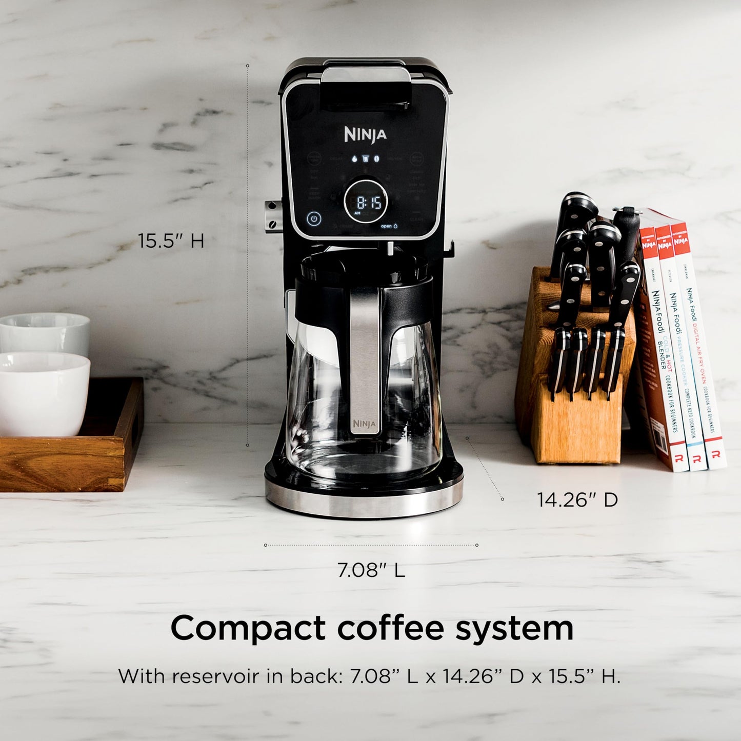 Ninja Specialty Drip Coffee Maker | DualBrew™ Pro Specialty Coffee Machine w/Frother, Permanent Filter | Brew w/Pods & Grounds, K Cups Compatible | 4 Brew Styles, 13 Cup to Pot Sizes | Black CFP307