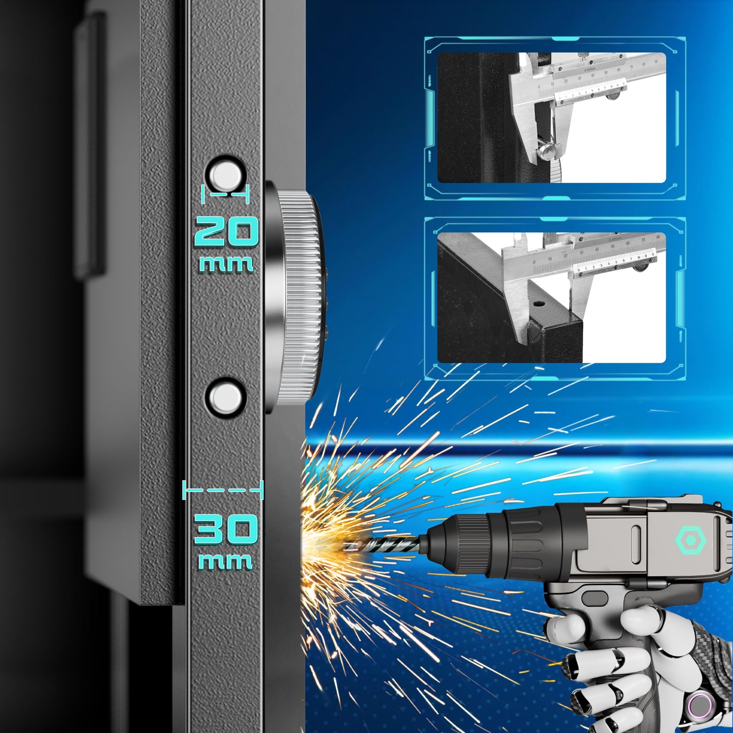 Superday 8-10 Rifle Gun Safe for Rifles and Pistols, Fully Assembled Gun Cabinets with Keyboard Lock, Quick Access Gun Safes for Rifles and Shotguns with Adjustable Rack