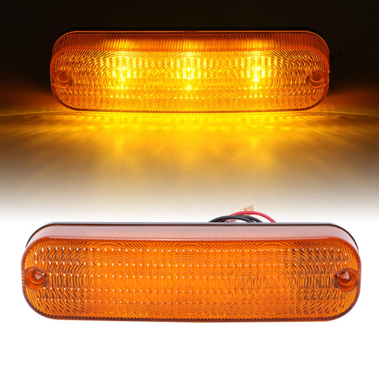 HECASA LED Flashing Amber Cab Light AR60250 for John Deere Tractor 30 Series, 1Pc, Plastic