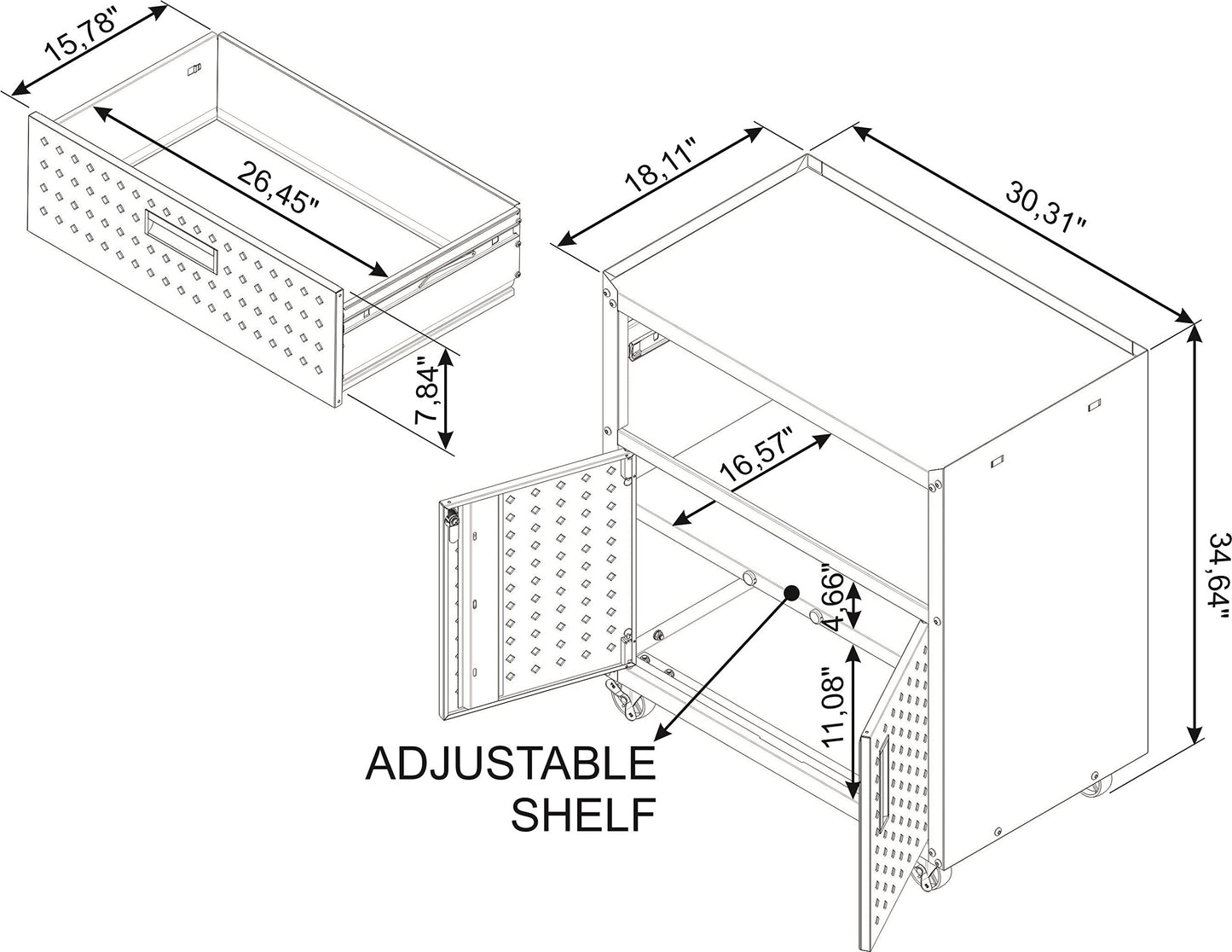 Manhattan Comfort Fortress Storage Units, White