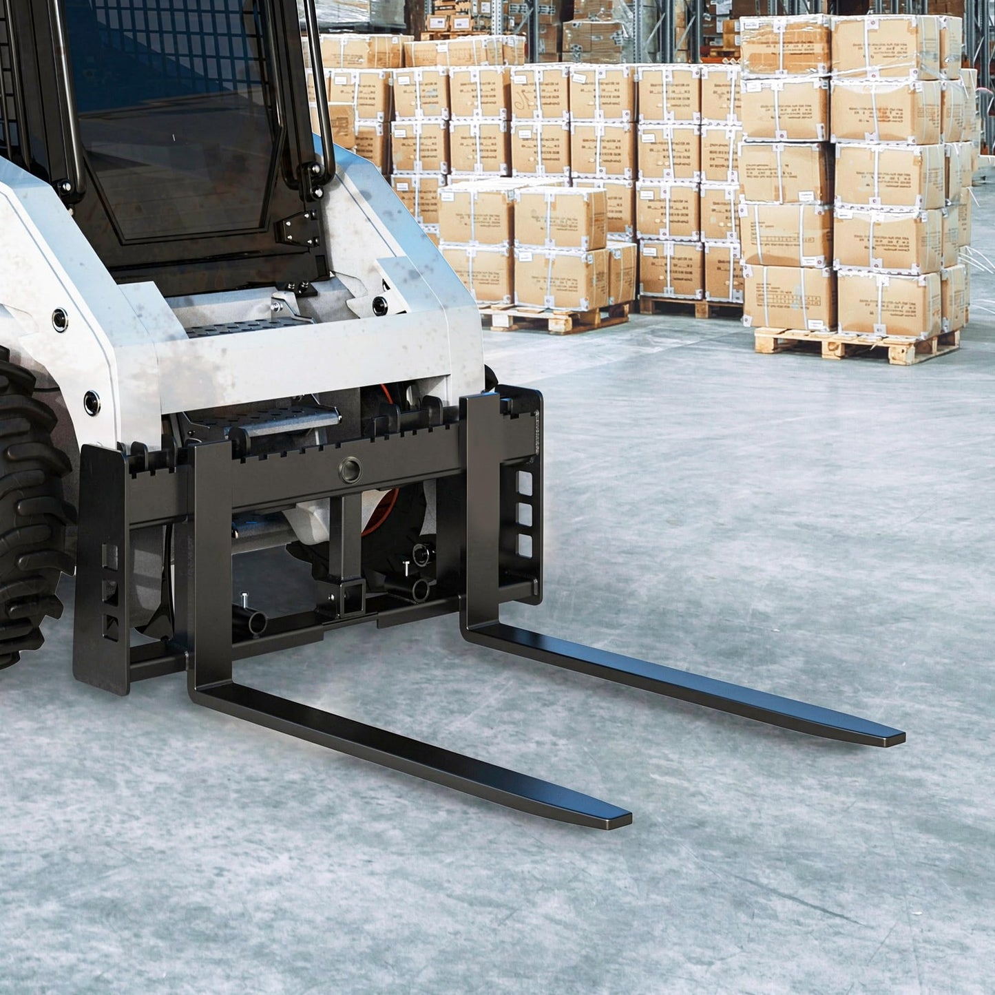 YITAMOTOR 45" 4000 lbs Pallet Forks Frame Attachment & 48" Forklift Blades