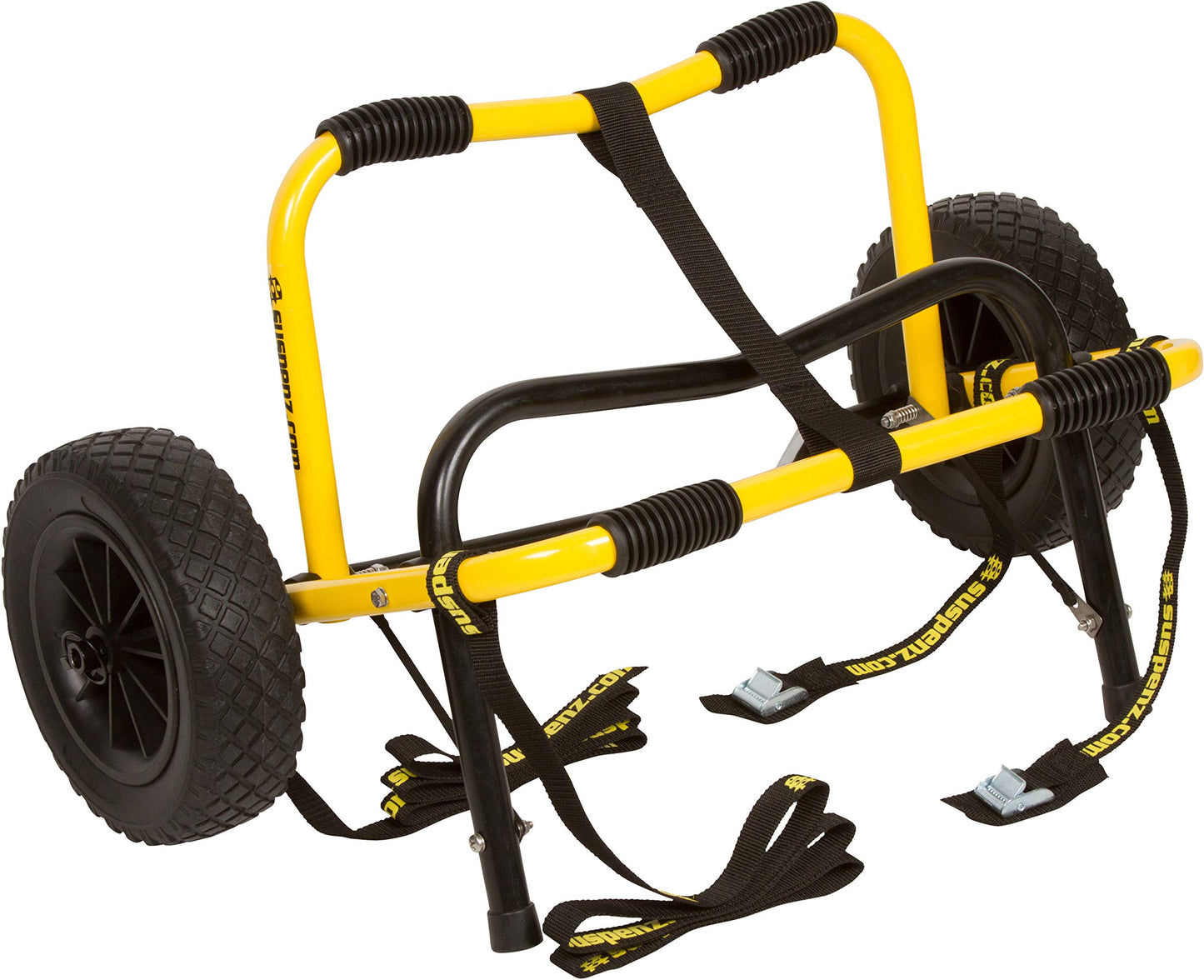 Suspenz Kayak Canoe Trailer Cart, Heavy Duty Kayak Transport Dolly with Airless Wheels, Yellow, 22-6699