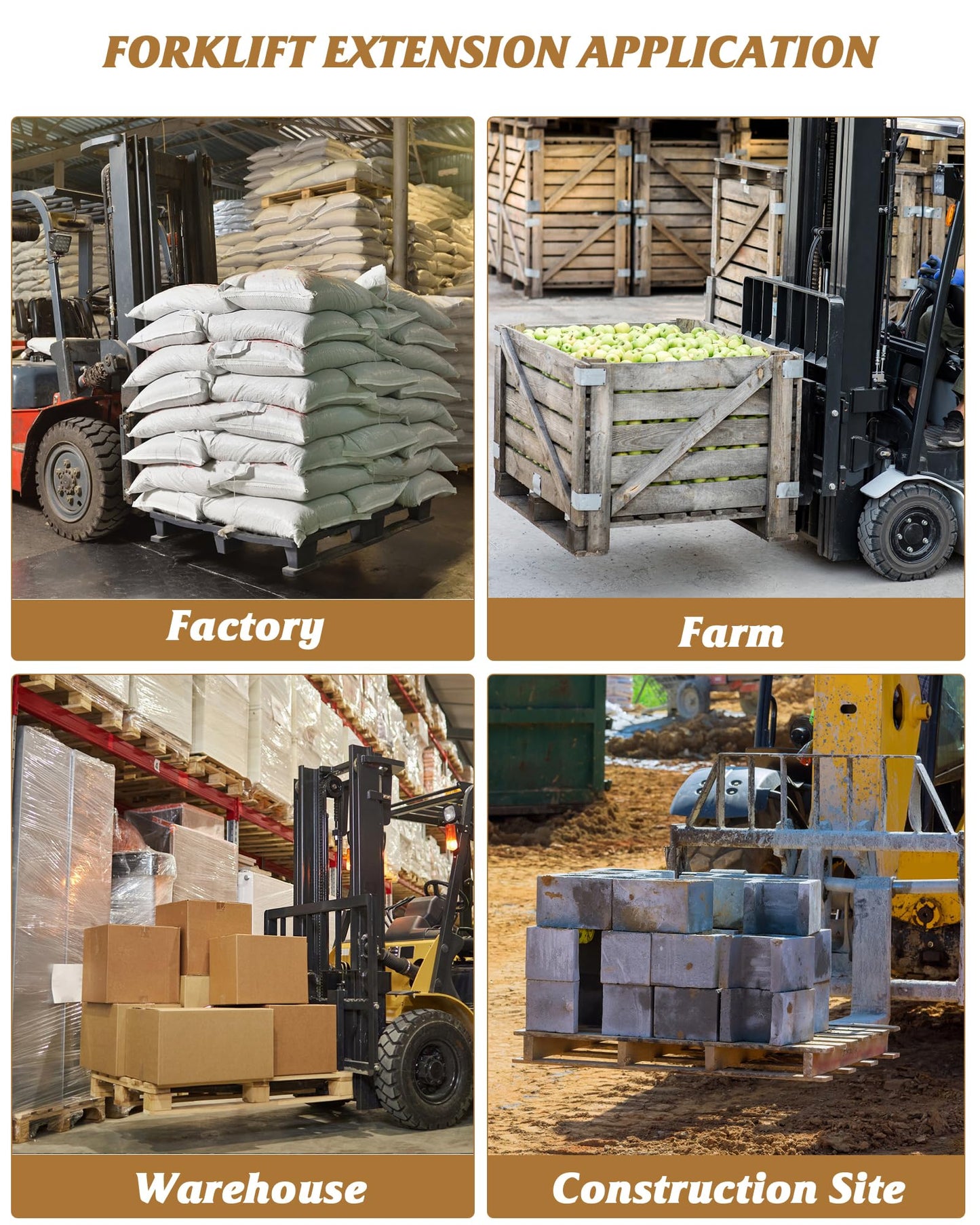 84 Inch Forklift Pallet Extensions, 4.5 Width Fork Extensions Width, 5500 LBS Capacity,Heavy Duty Fork Extensions for Forklifts, 1 Pair Forklift Extensions for Forklift Truck