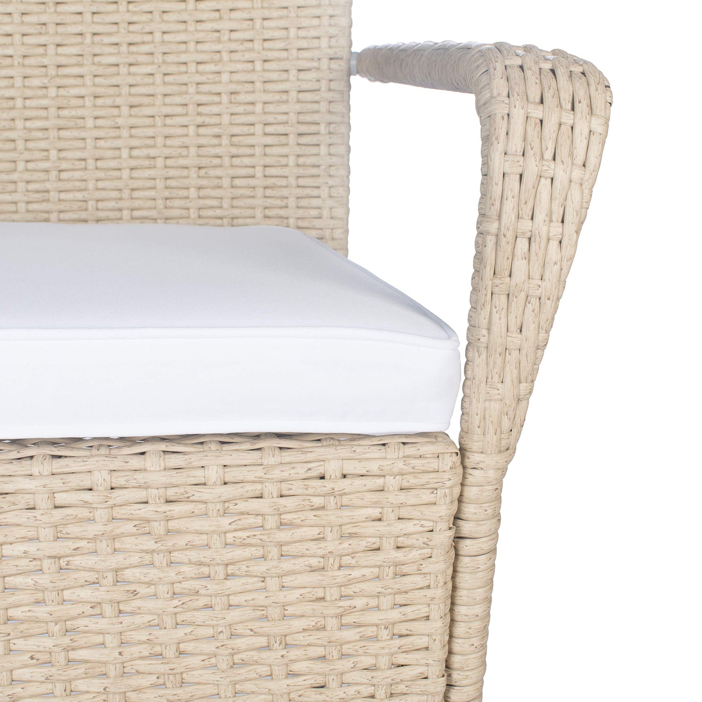 SAFAVIEH Outdoor Collection Laina Beige/White Bistro Set PAT7703B-2BX