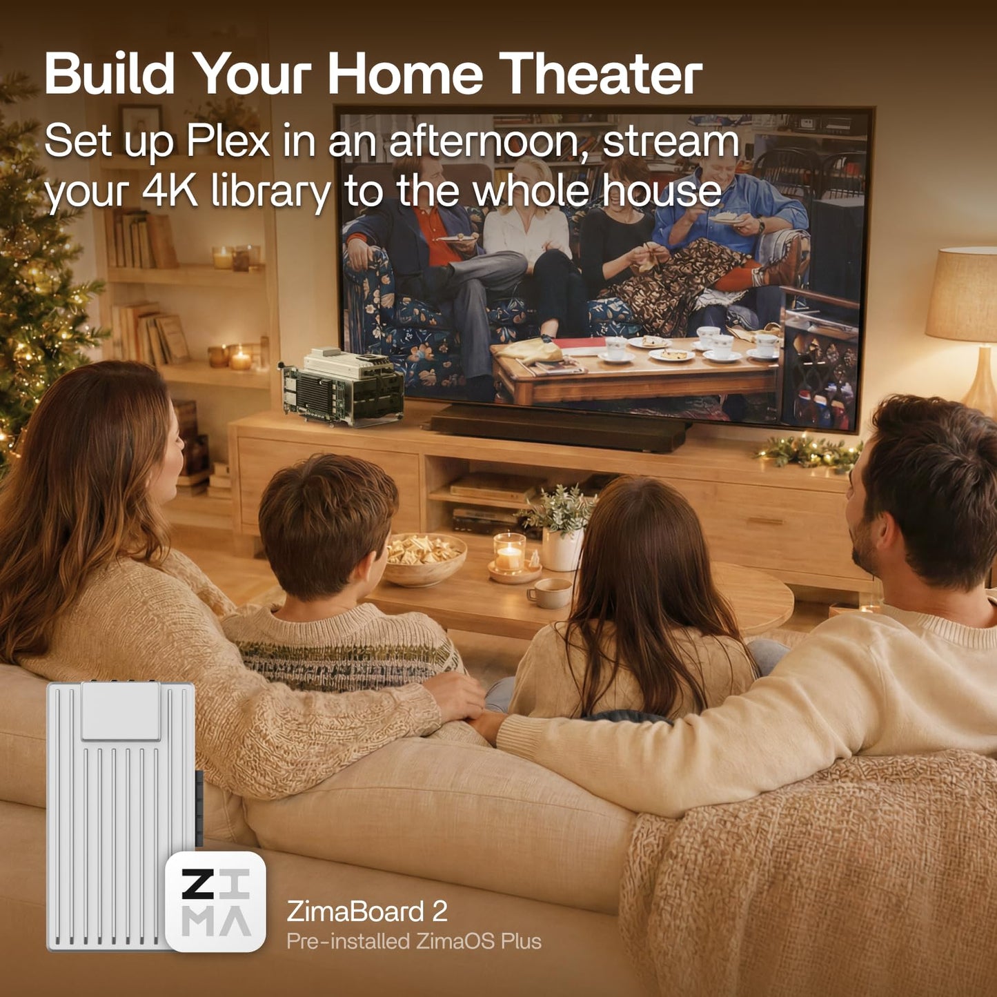 ZimaBoard 2 1664 x86 Home Server, Quad-Core N150, 16GB DDR5, 64GB eMMC, PCIe 3.0×4 Expansion, Dual 2.5GbE & Dual SATA3.0, Low-Power 24/7, All-in-One NAS/Router/Docker/Home Lab with ZimaOS