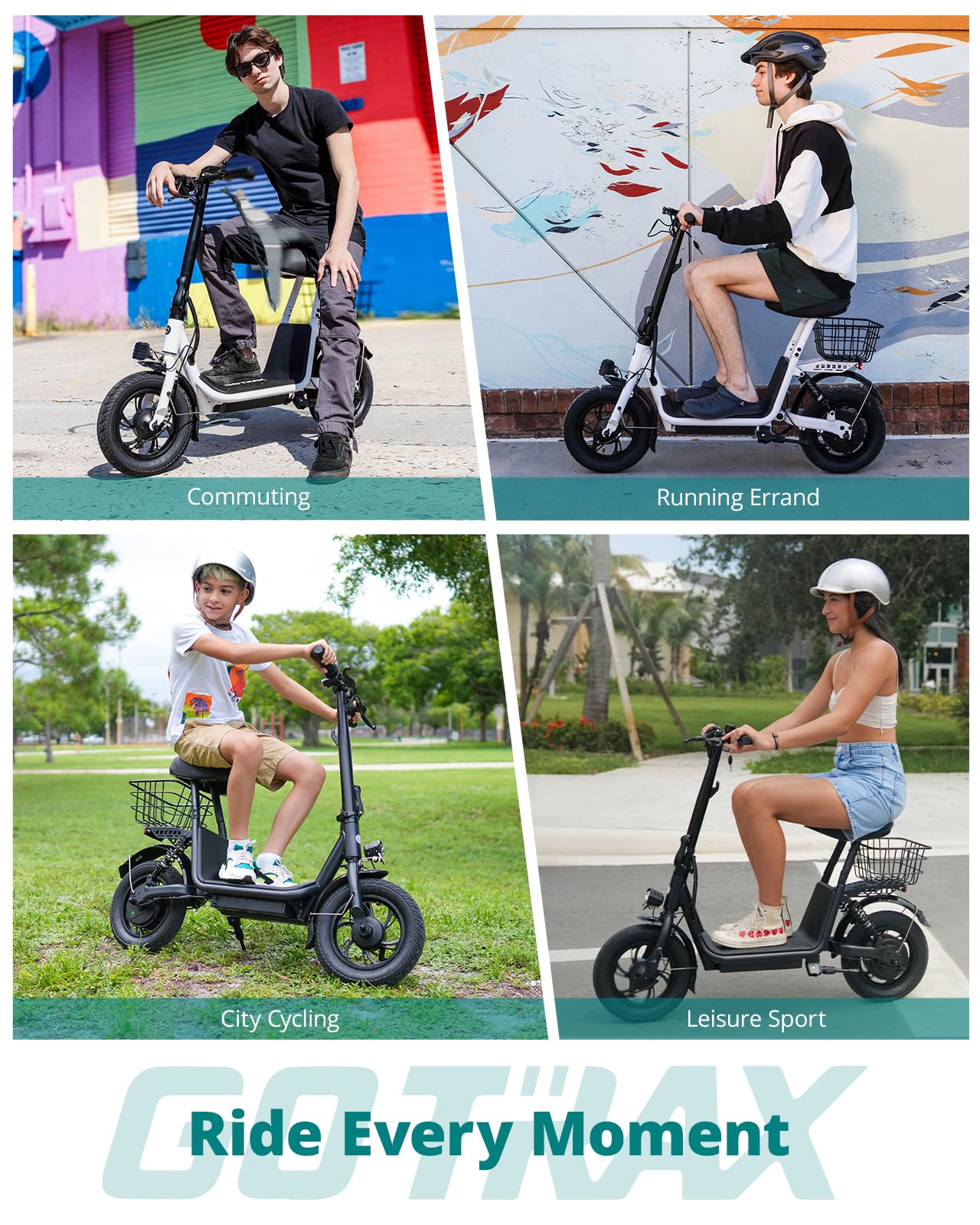 Gotrax A5 Electric Scooter w/Seat for Adults, 12" Pneumatic Tire, Max 15.5 Miles&15.5 Mph Power by 400W Motor, Dual Rear Shock Absorber&Dual Brake, Comfortable Wider Seat&Carry Basket& Hook, Black