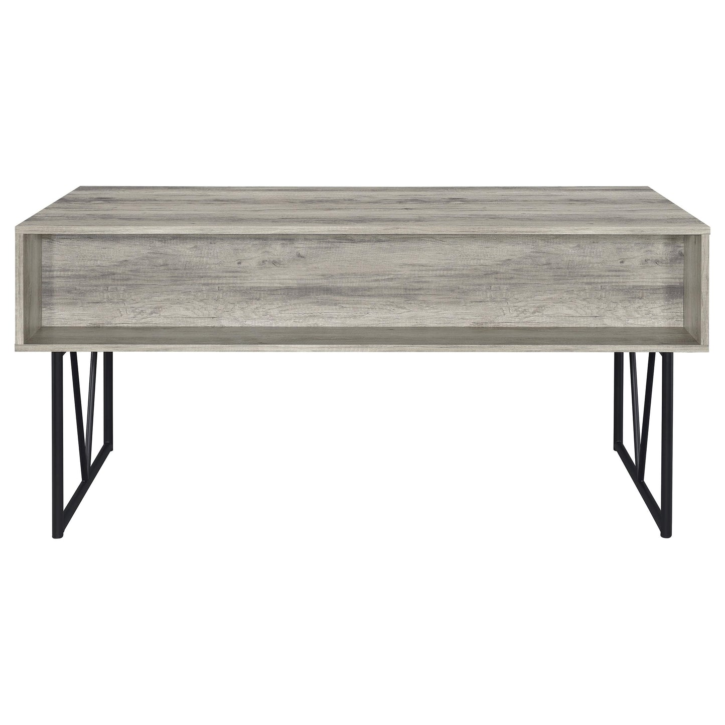Coaster Home Furnishings Analiese Rustic 63-Inch 4-Drawer Home Office Computer Writing Desk Study Table with Storage Engineered Eco-Friendly Wood Look Laminate Sturdy Steel Grey Driftwood 801999