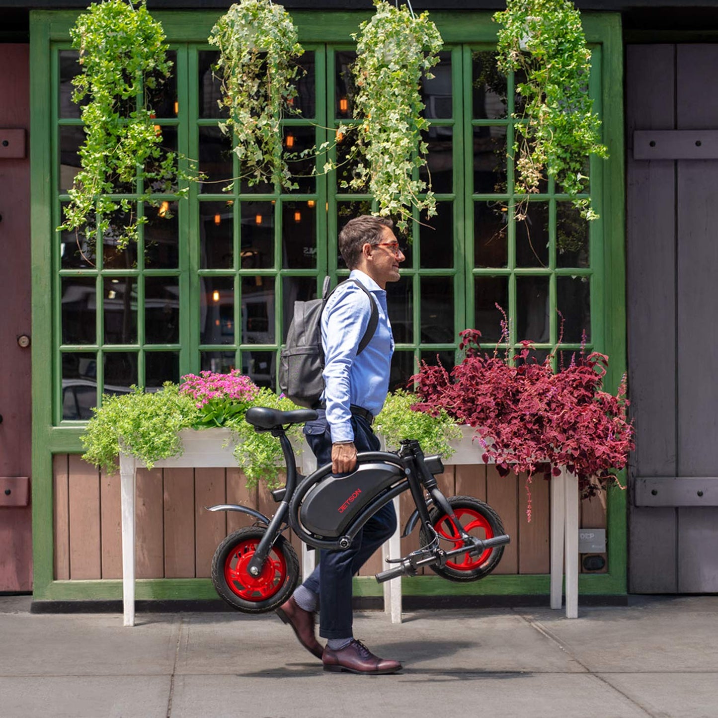Jetson Bolt Electric Bike, Foot Pegs, Easy-Folding, Built-In Carrying Handle, Twist Throttle, Cruise Control, Up To 15.5 MPH, Range Up To 15 Miles, Ages 13+, Black, JBOLT-BLK