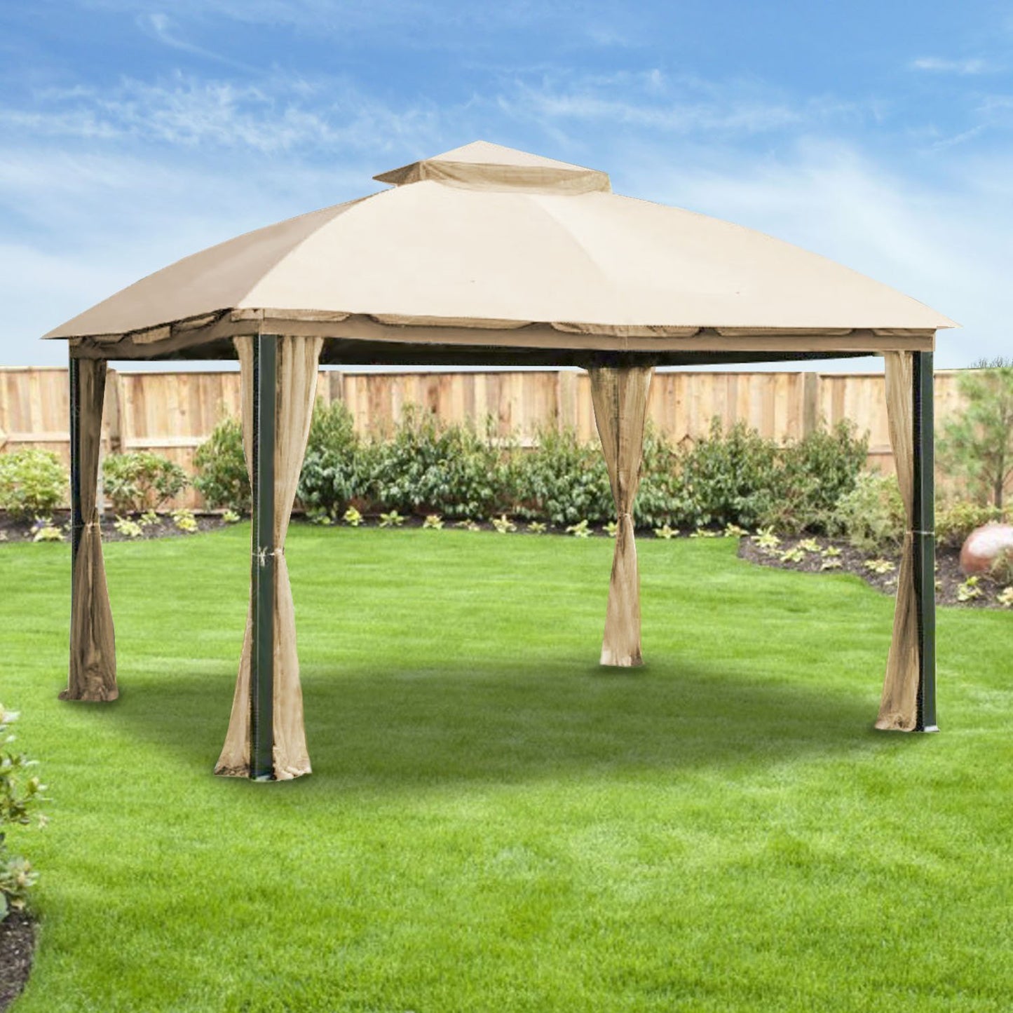 Malibu Gazebo Replacement Canopy Top Cover - RipLock 350