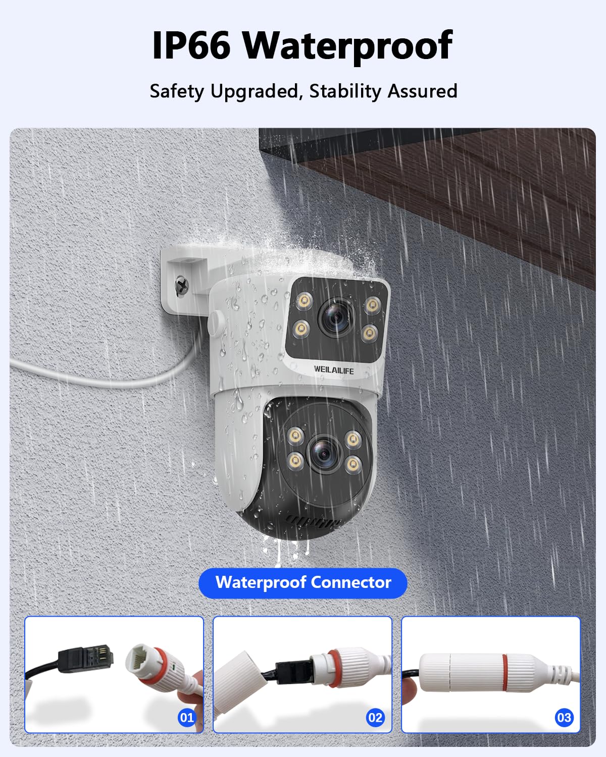 【2-Way Audio & Auto Tracking】 4K 8MP Wired Security Camera System, Outdoor POE PTZ IP Cameras, Home Video Surveillance Camera Systems