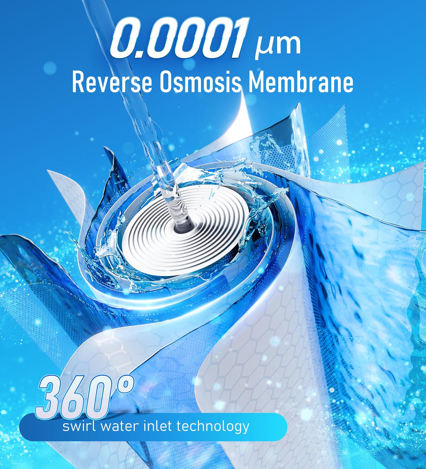 DESENRUIS Reverse Osmosis System, Dual RO Water Filter, 800 GPD Fast Flow, 3:1 Pure to Drain, Tankless Under Sink RO System, Reduce PFAS & TDS, Smart LED Faucet