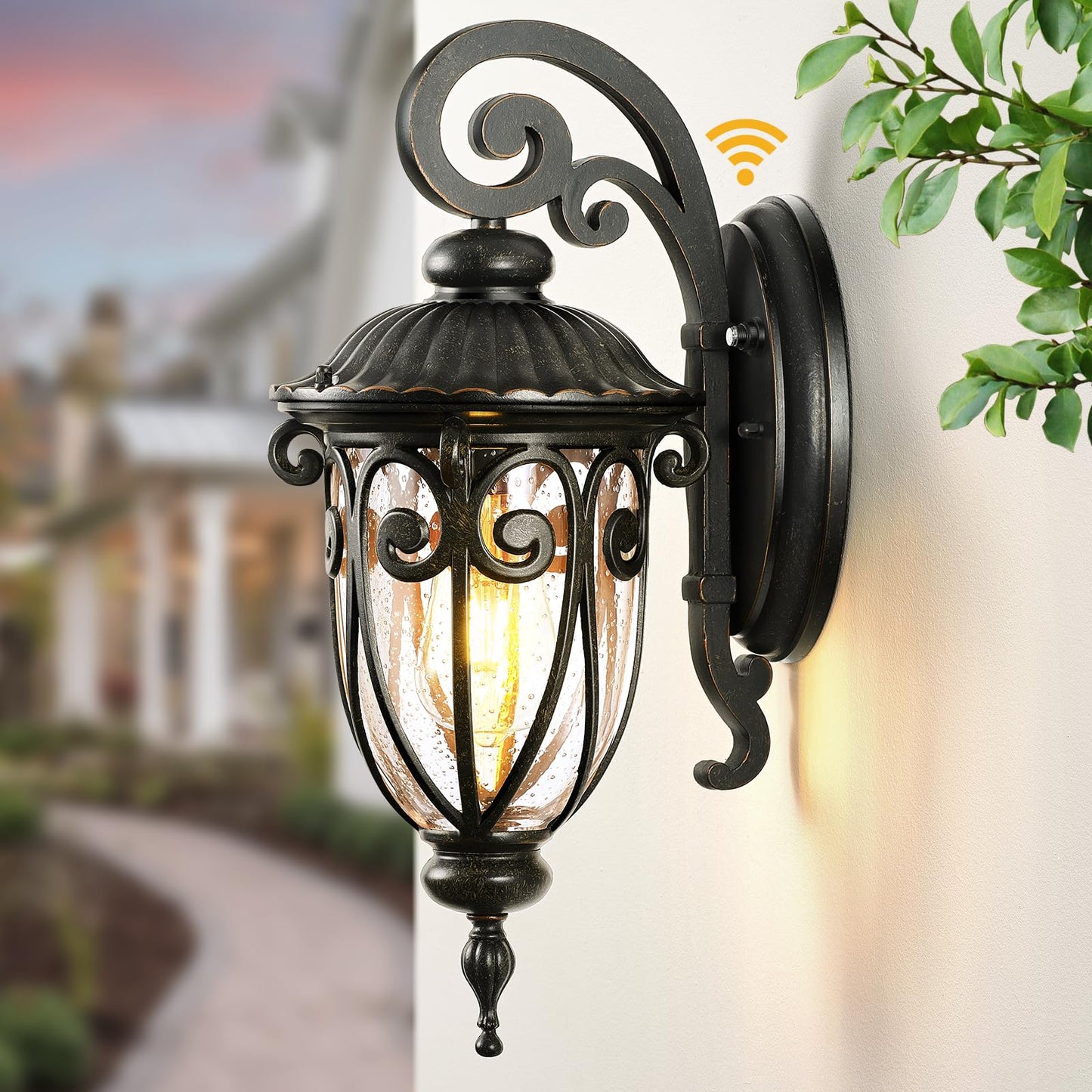 VIANIS Outdoor Porch Light - Waterproof Aluminum Wall Light, Oil-Rubbed Bronze, Vintage Style, Model V81231B2, 1PK