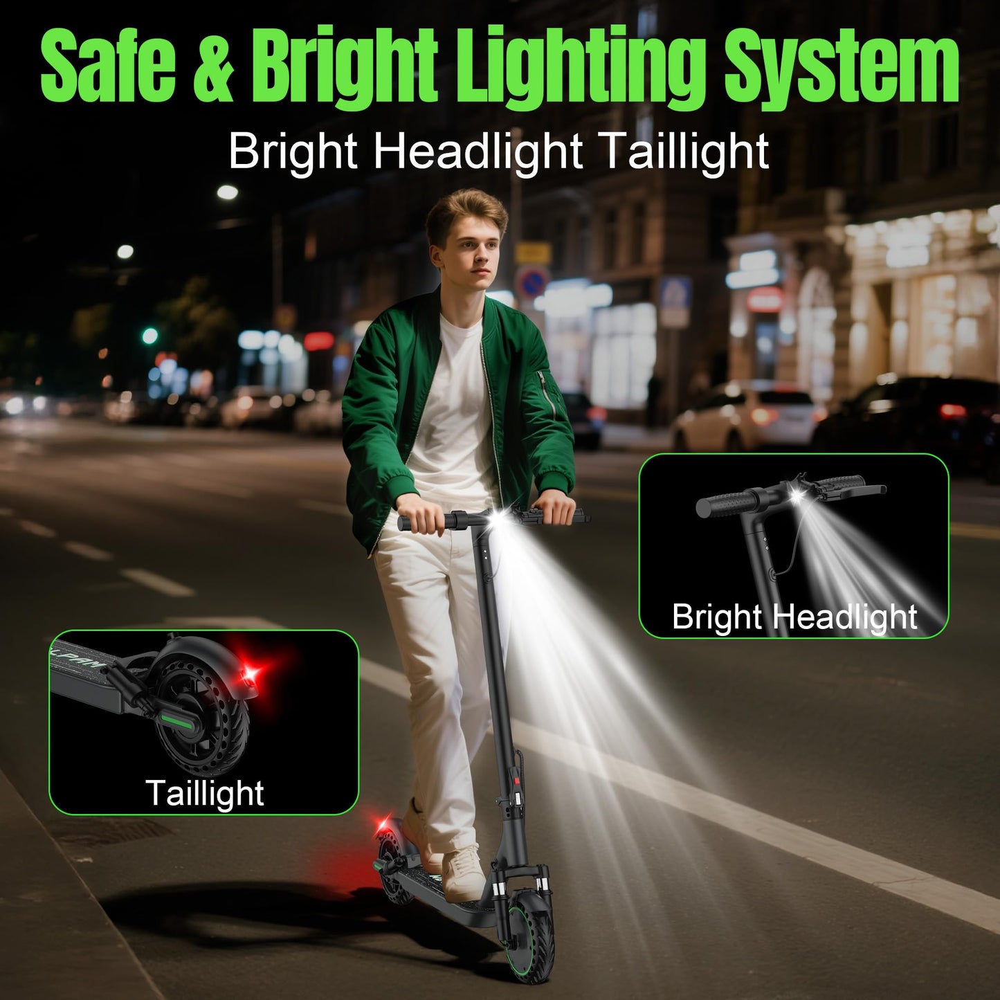 VOLPAM Electric Scooter with 8.5"/10" Solid Tire, 350W/500W Powerful Motor & 19/22 MPH Top Speed, 16-28 Miles Long Range, Folding E Scooter Choice