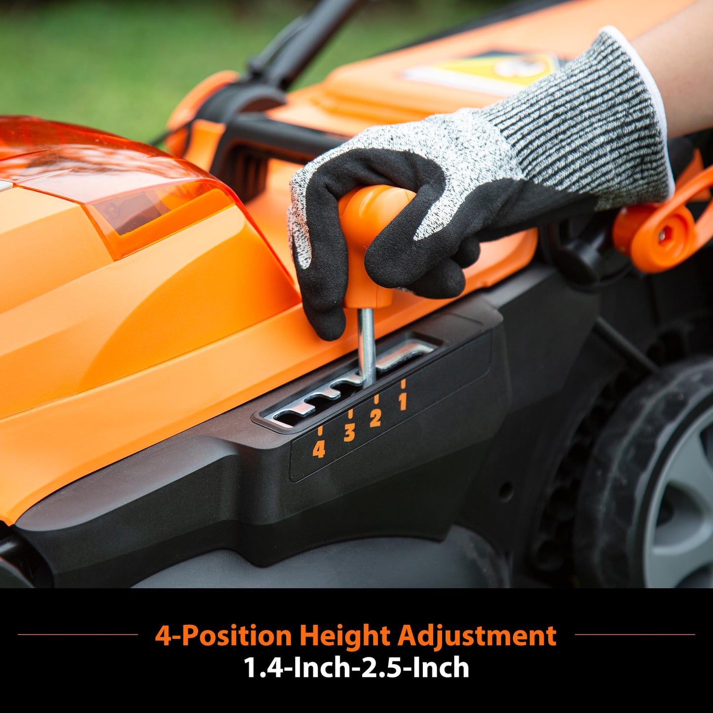 LawnMaster Lawn Mower, Brushless Cordless Lawn Mower 48V MAX 15-inch with 2X24V MAX 4.0Ah Battery and a Dual Charger-CLMF4815E
