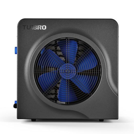 TURBRO 18,000 BTU Swimming Pool Heat Pump, Electric Pool Heater for Above-Ground Pools and Spas up to 6,000 Gallons, Titanium Heat Exchanger, 5.5 COP, IPX4-Waterproof, 110-120V, Manatee M18