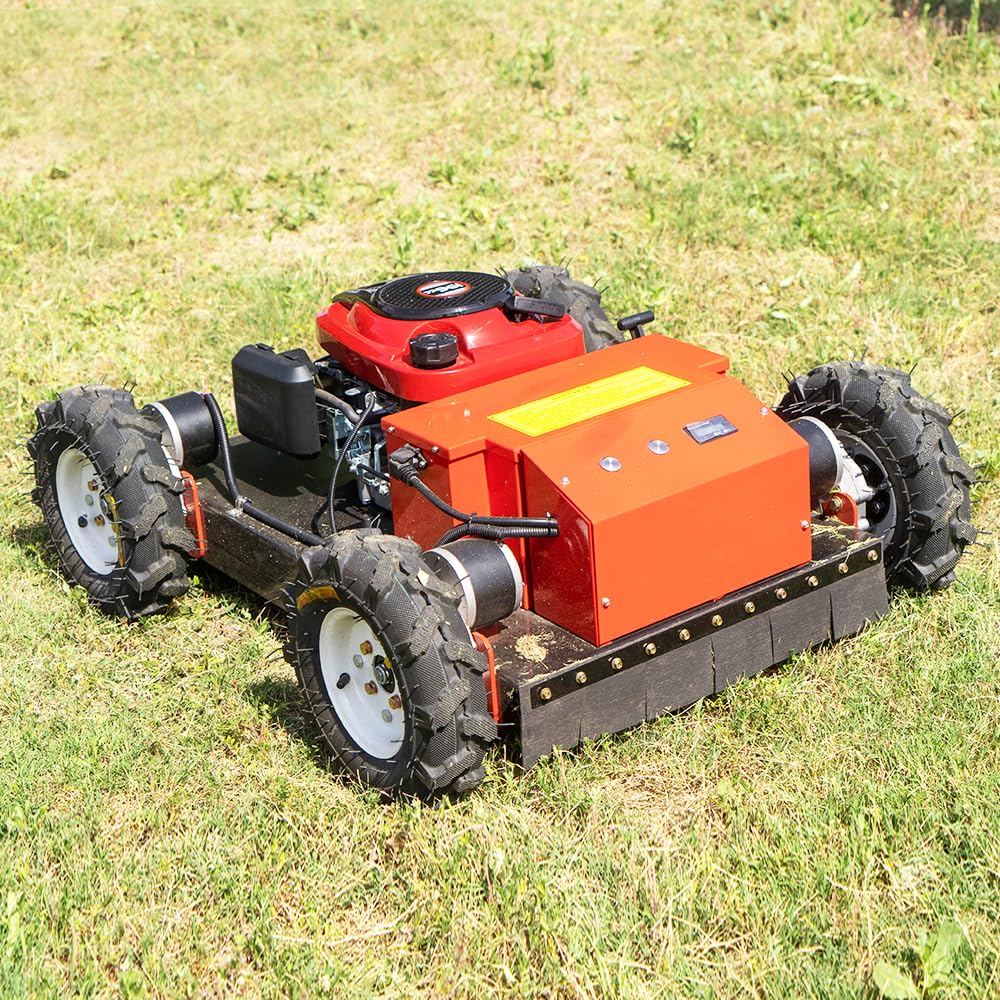 Remote Control Lawn Mower, Hybrid Four-Wheel Drive Flexible Maneuverable
