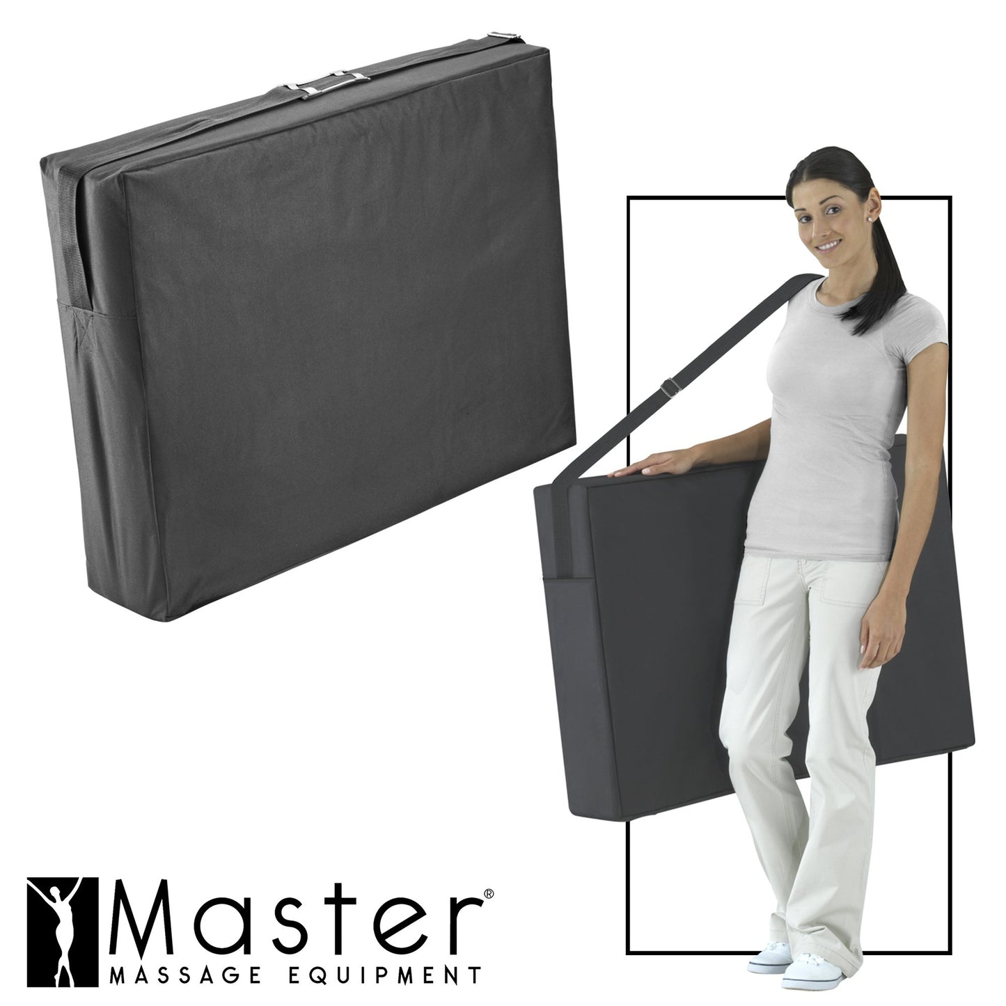 Master Massage Zephyr Lightweight Portable Massage Table Package- Tattoo Table- Spa Bed (Black, Maroon)