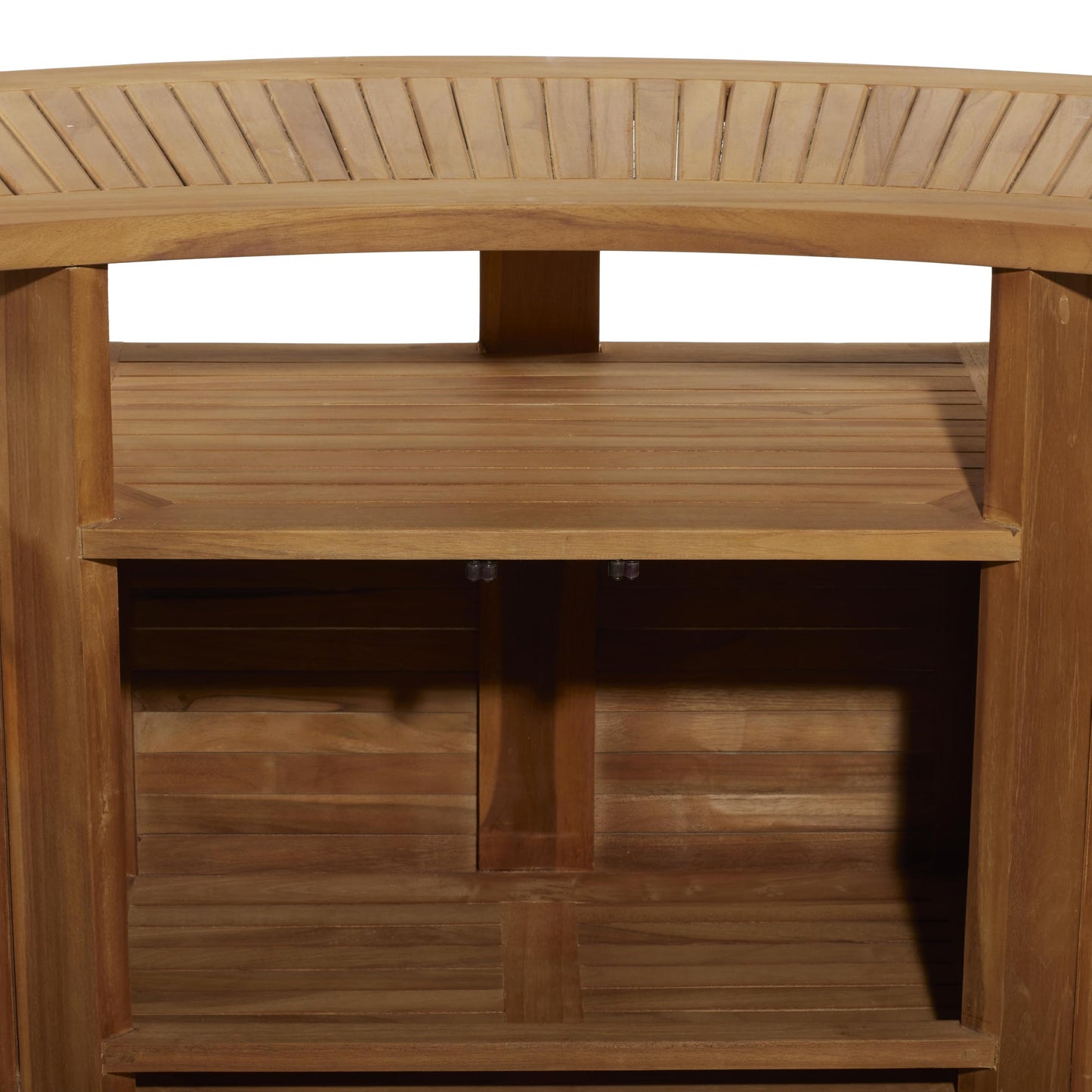 Deco 79 Teak Wood Indoor Outdoor Folding Bar with Expandable Sides, 70" x 24" x 41", Brown