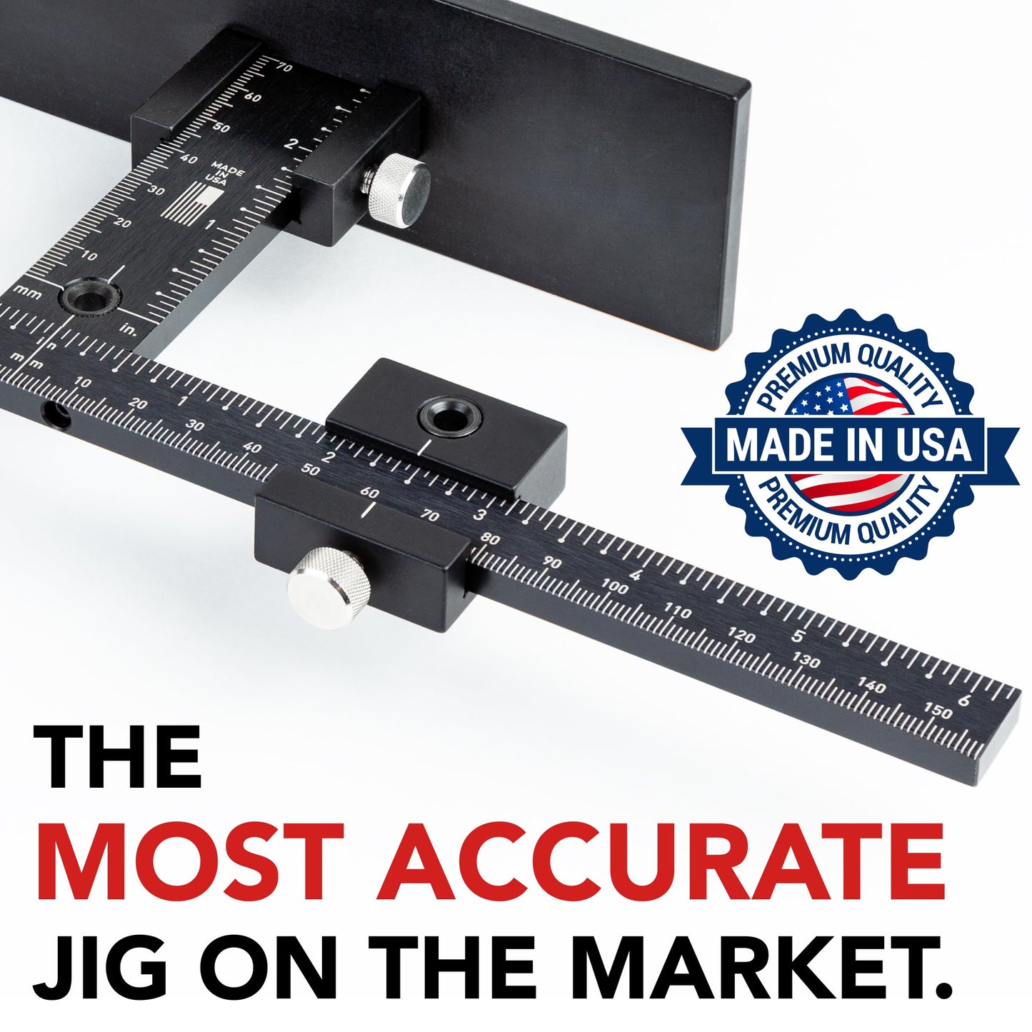 The Original Cabinet Hardware Jig - Made in USA - Most Accurate Tool for Knobs and Pulls - Hand Calibrated by True Position Tools