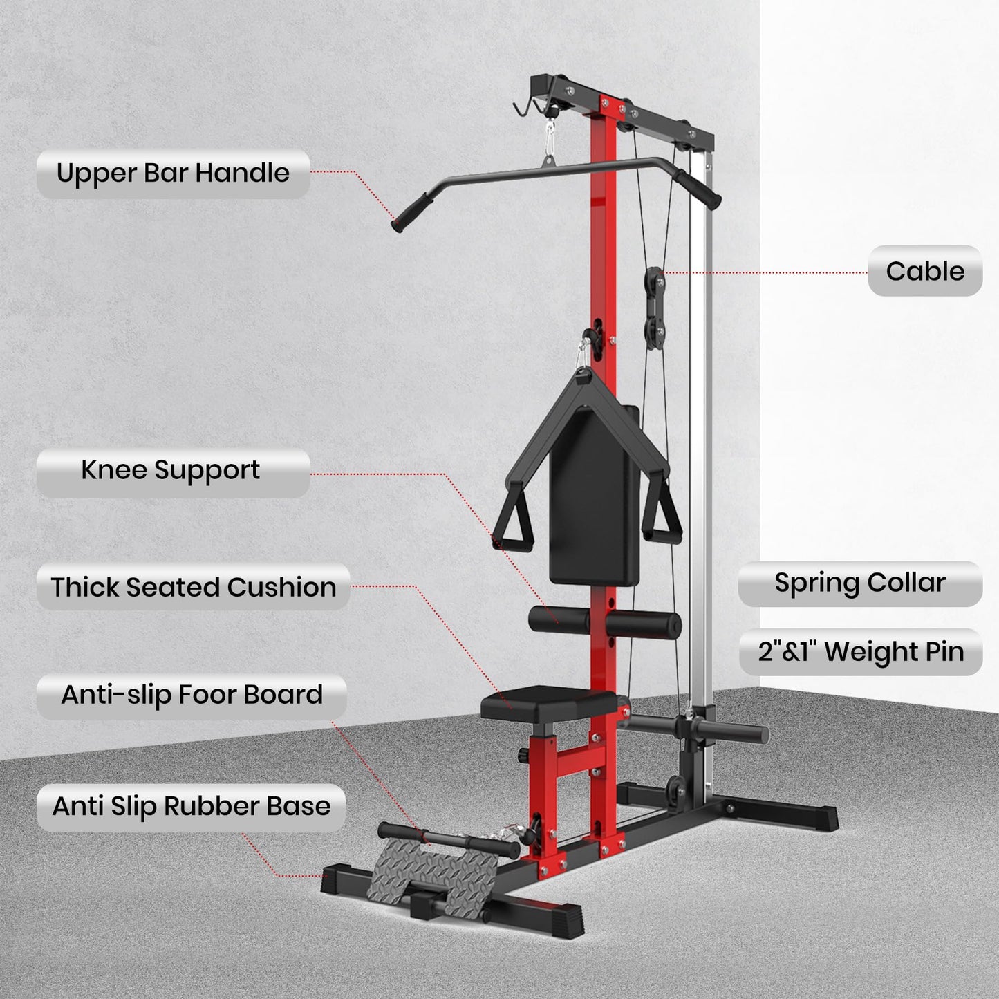 LAT Machine with High and Low Pulley Station