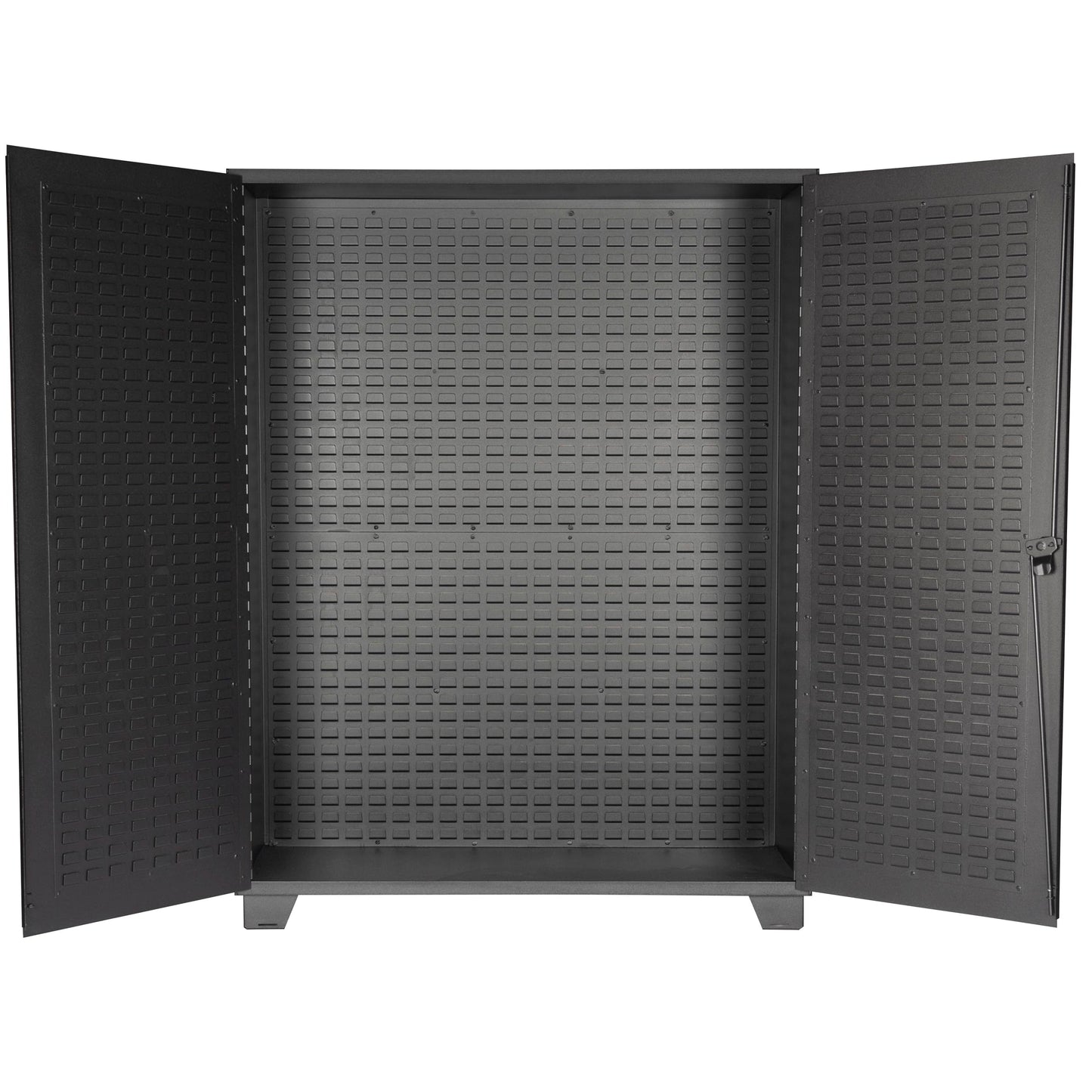 Jamco Tool Storage Cabinets with Bin Mounts, Model DE, Includes 230 Bins, 60-Inch W x 24-Inch D x 78-Inch H, Yellow Bins