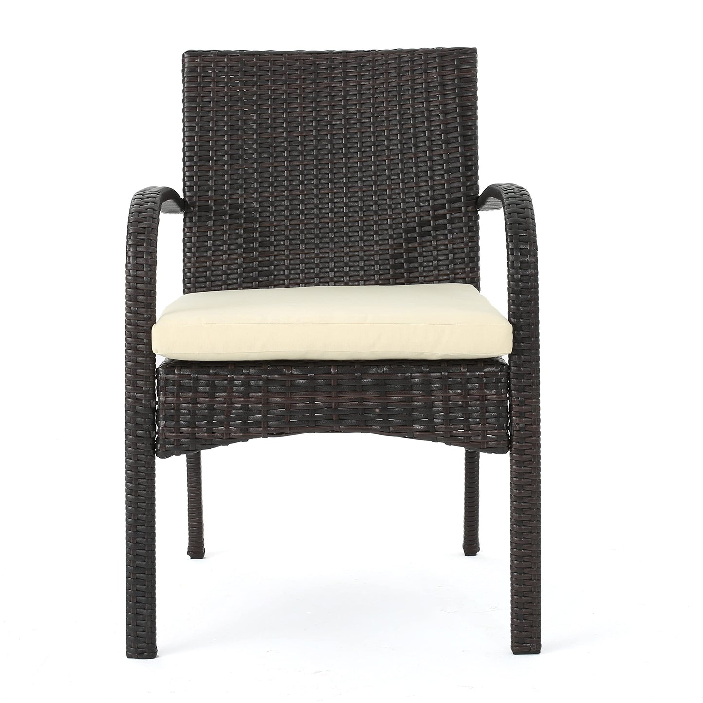 Christopher Knight Home Outdoor 5 Piece Multi-Brown Wicker Dining Set with Cushion