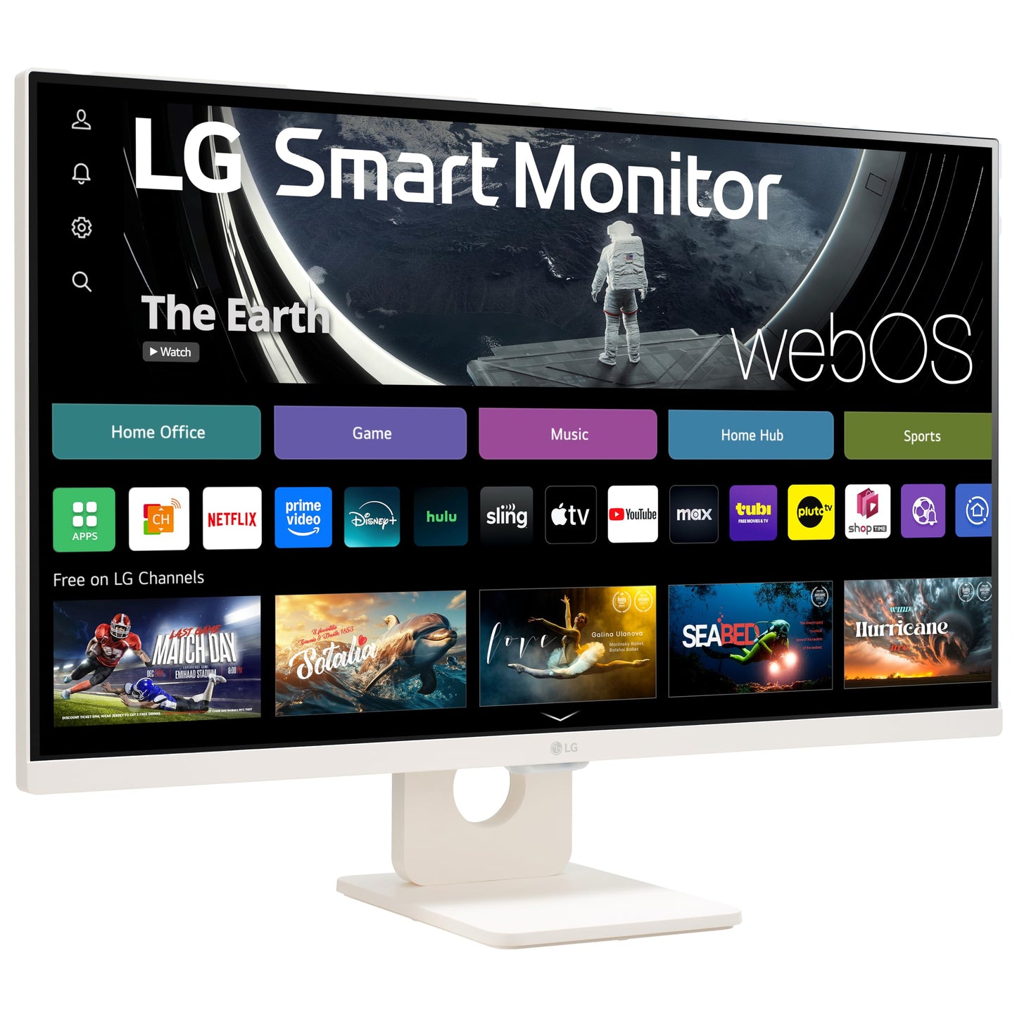 LG 27U511SA-W 27-Inch Smart Full HD (1920 x 1080) IPS Computer Monitor, 100Hz, Built-in Speaker, Airplay, Bluetooth, Screen Share, Flicker Safe, Reader Mode, Remote Control, HDMI, Tilt Stand, White