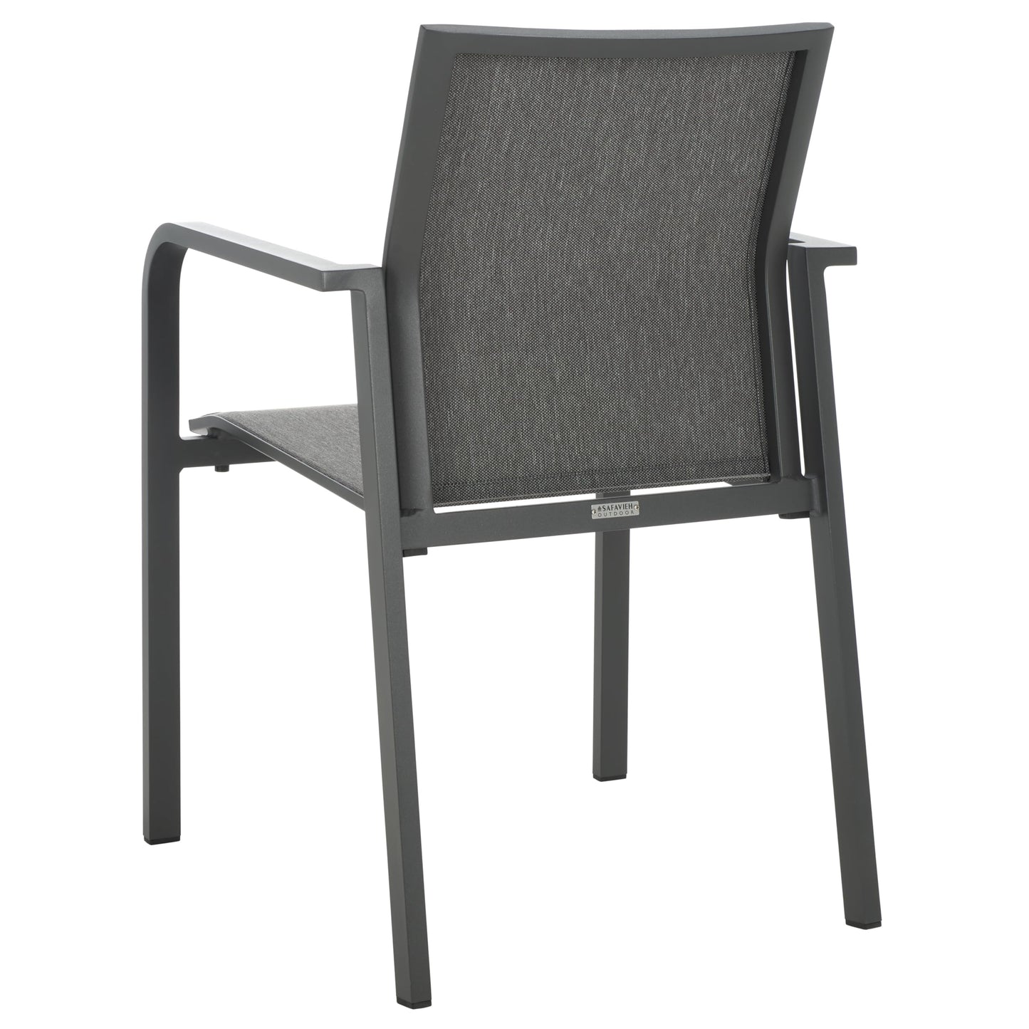 SAFAVIEH Outdoor Patio Furniture Dexter Grey Armchair Set of 2 (Fully Assembled)