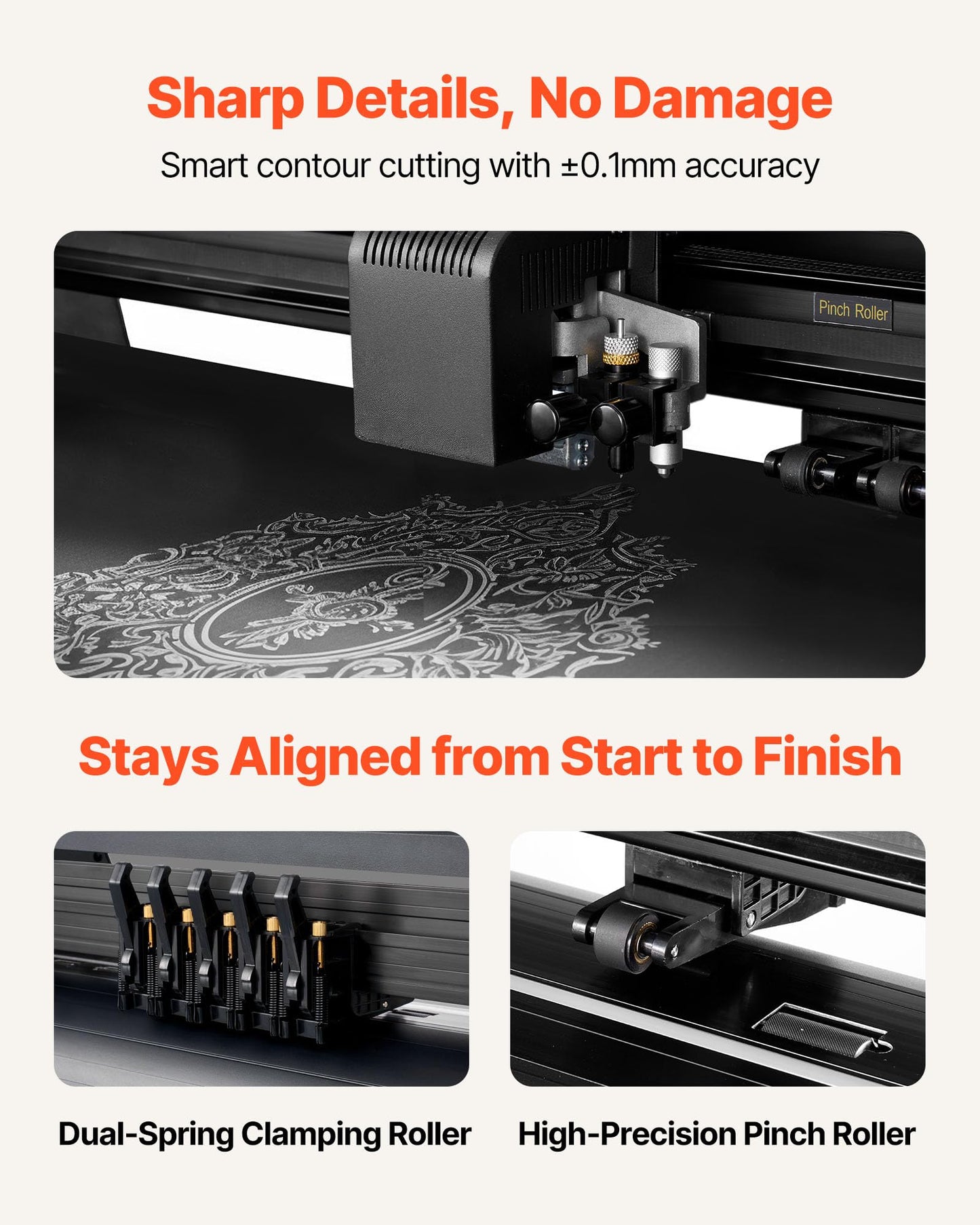 VEVOR Vinyl Cutter Machine, 53 inch Max Feed Width, Dual Blades, Adjustable Force and Speed, LED Display, Vinyl Plotter Cutter Printer with Signmaster Software for Compatible with Windows and macOS