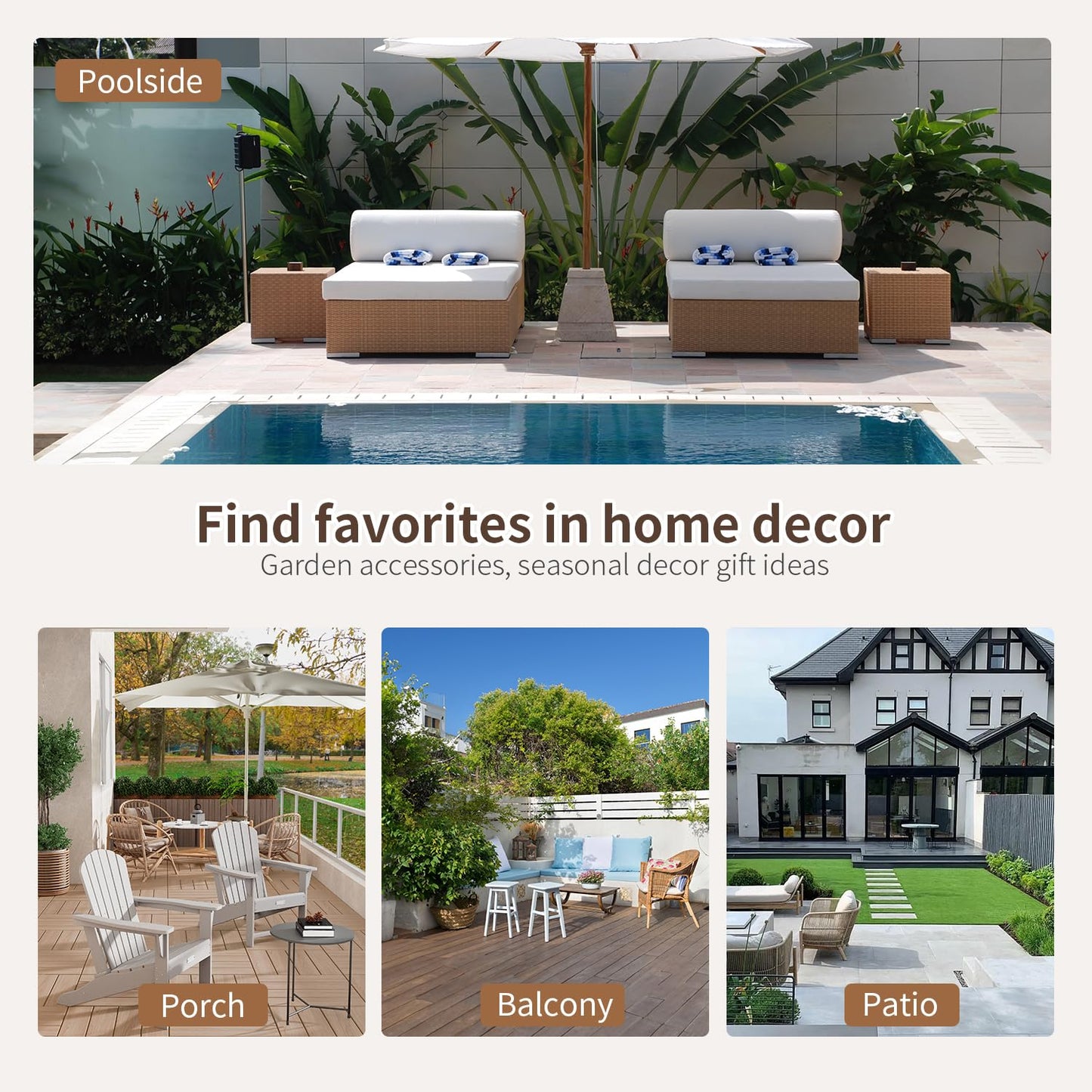 FDW Outdoor Patio Furniture Set Wicker Patio Set PE Rattan Furniture Bistro Set for Outdoor Indoor Use with Loveseats Coffee Table, Khaki Cushions, 4 Pieces